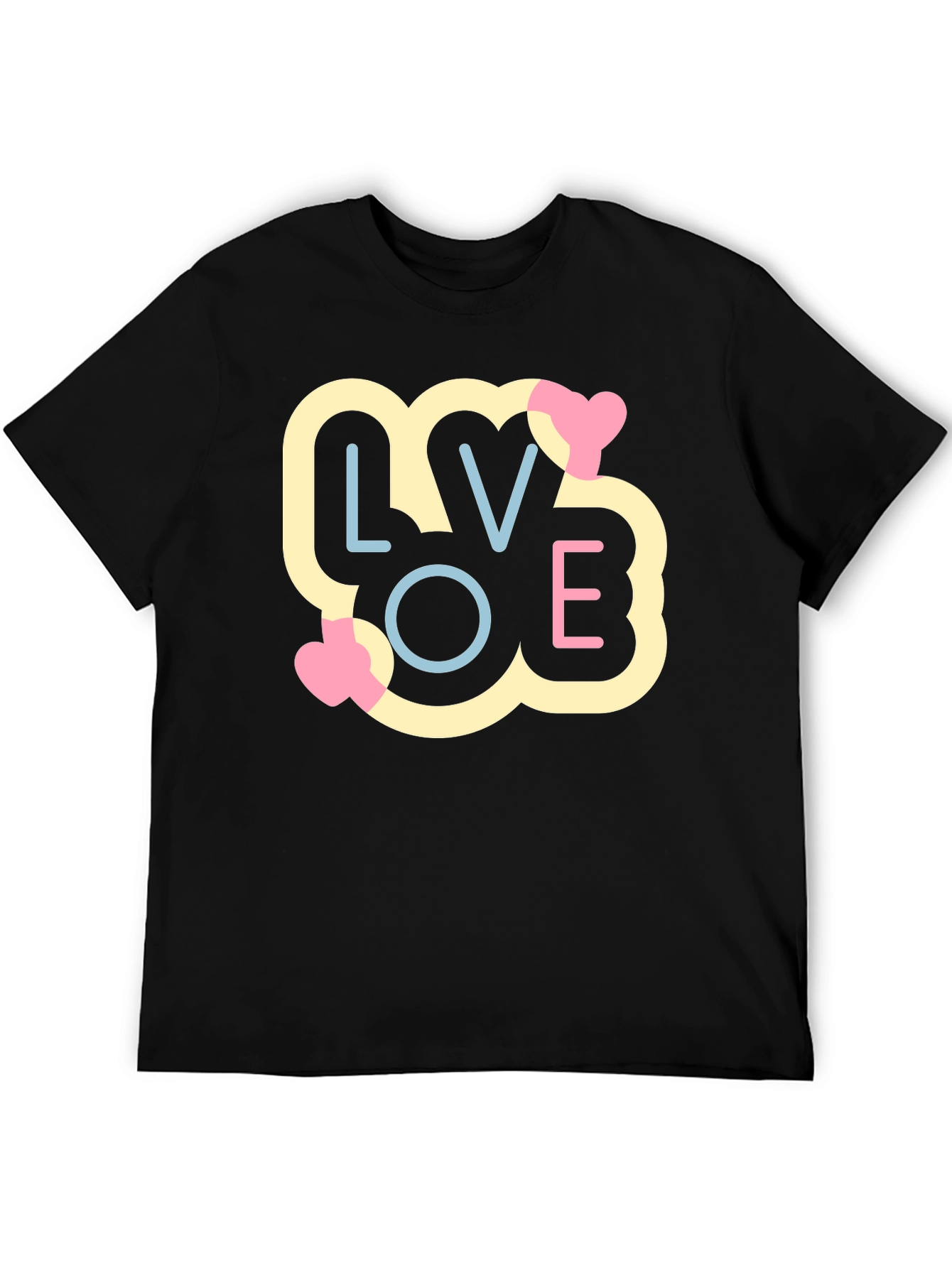 Black Love Graphic Tee - Soft Cotton Blend - Stylish Casual Wear view 5