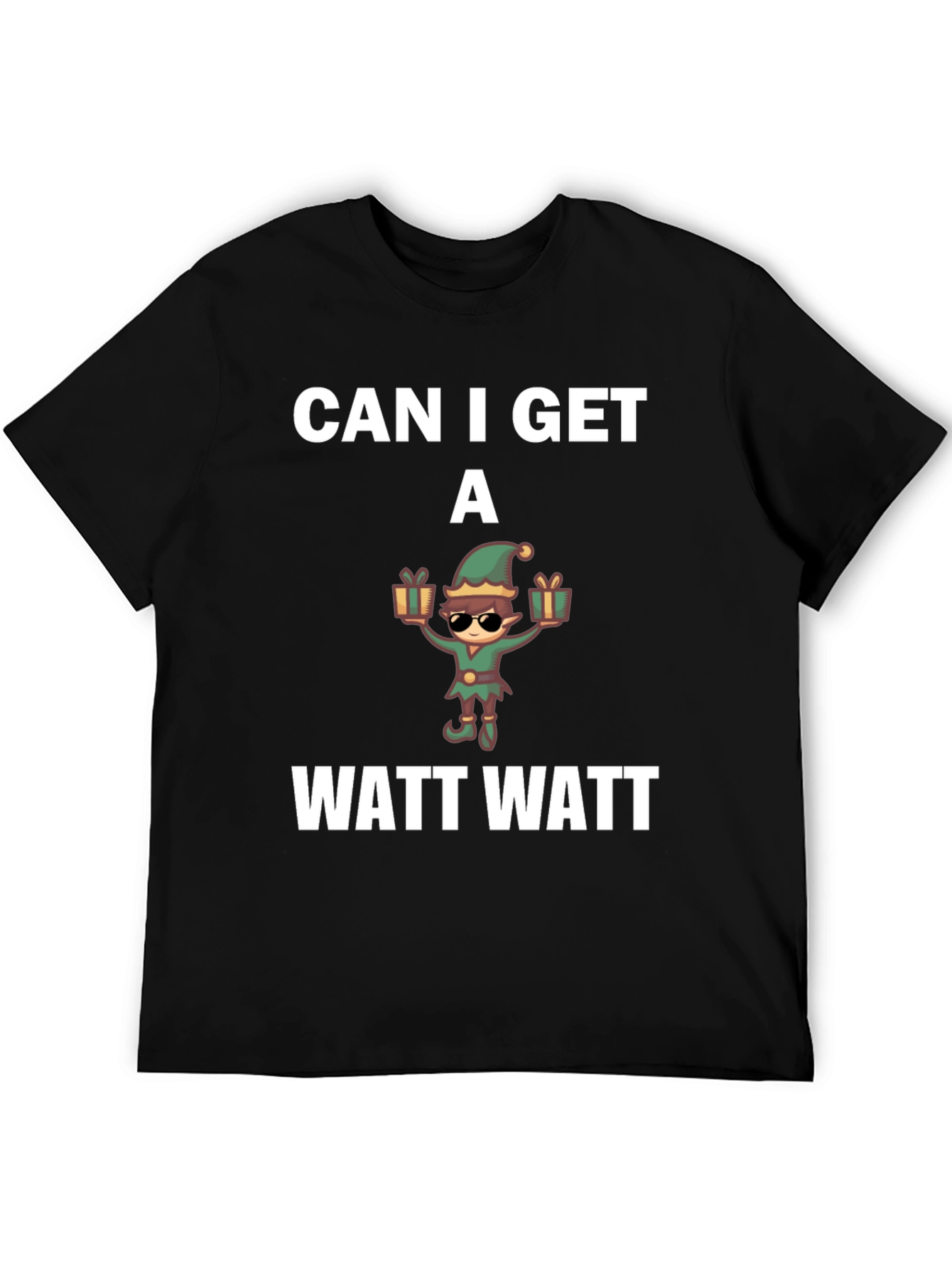 Black Can I Get A Watt Watt T-Shirt view 5
