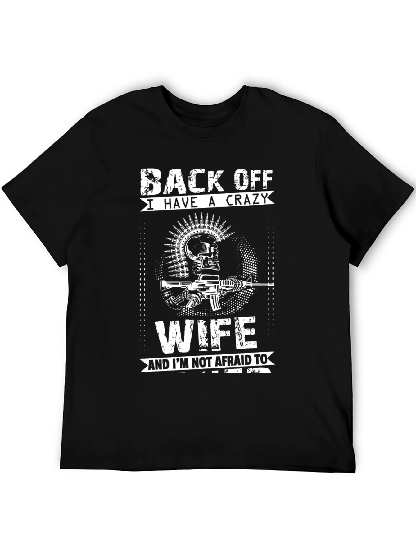 Black Crazy Wife T-Shirt view 5