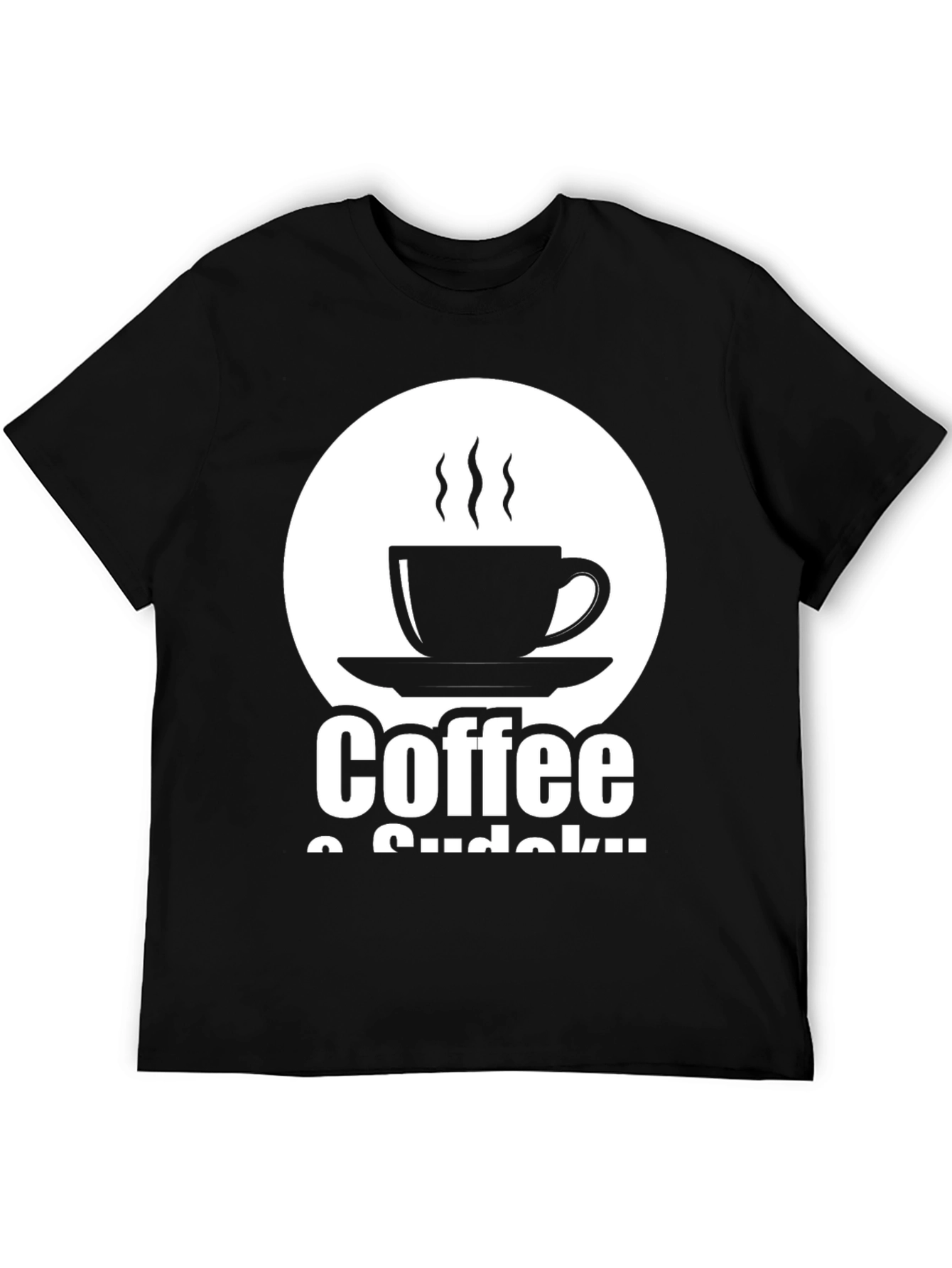 Black Coffee & Sudoku Graphic Tee view 5