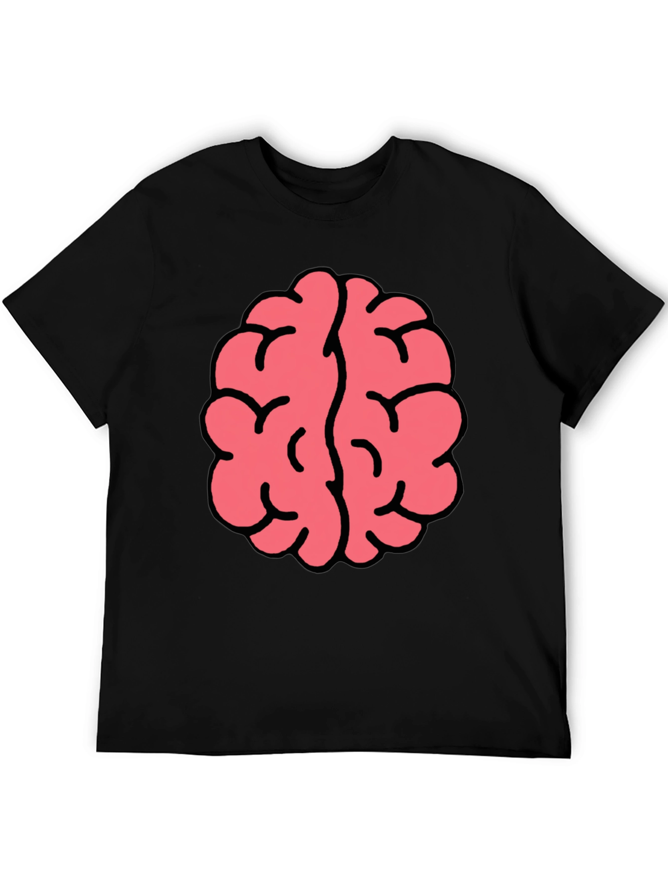 Black Brain Graphic Tee - Black Cotton Blend view 5