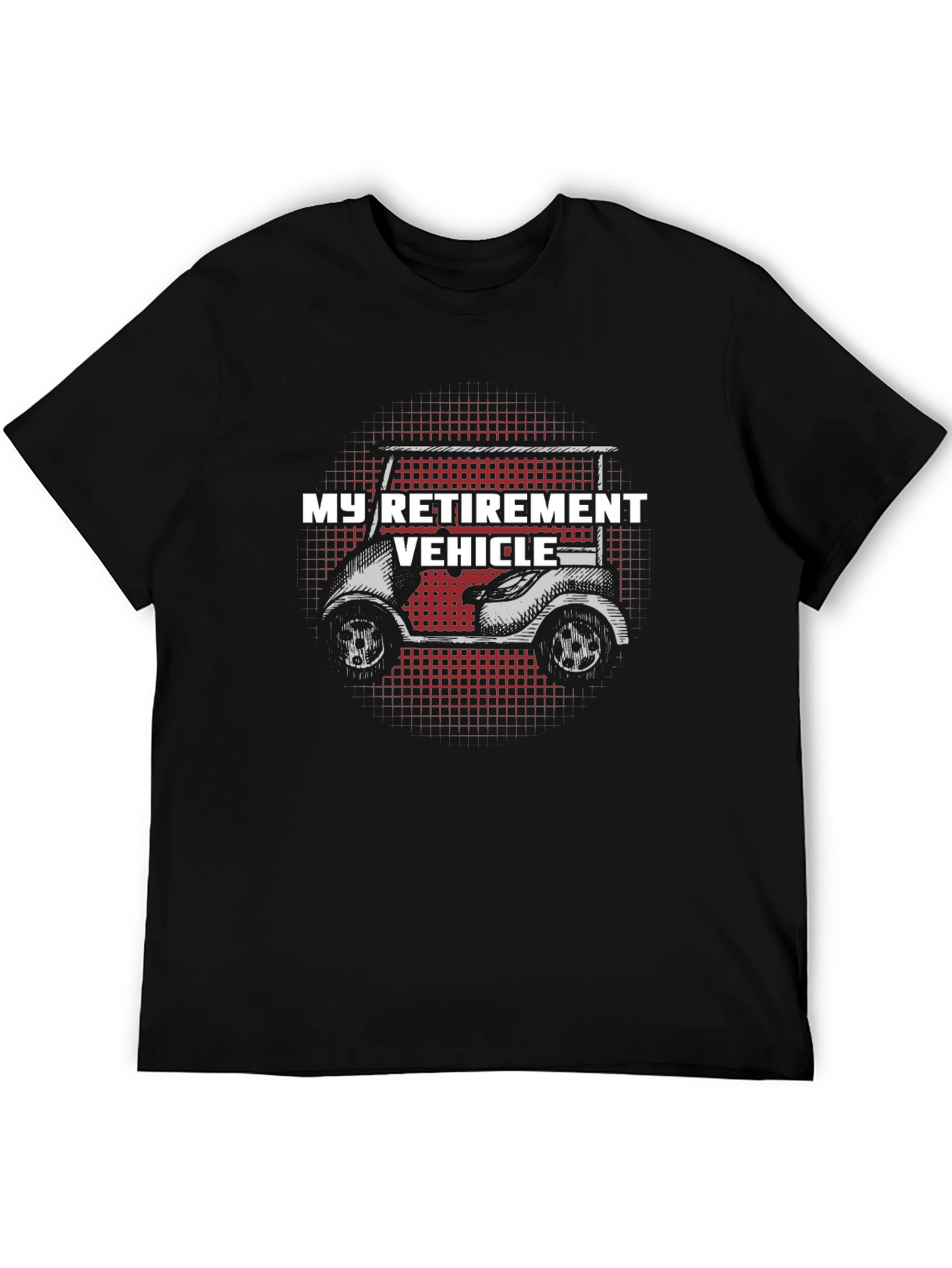 Black Retirement Vehicle Golf Cart T-Shirt view 5