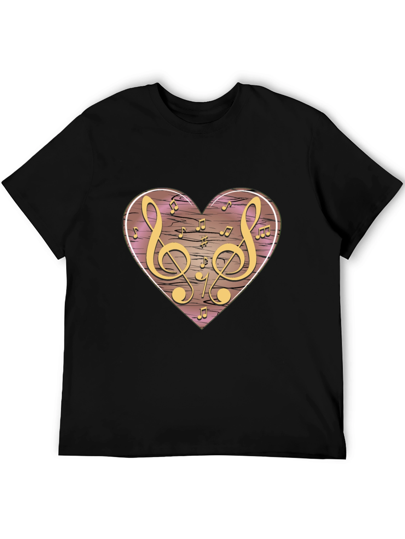 Black Music Heart T-Shirt view 5