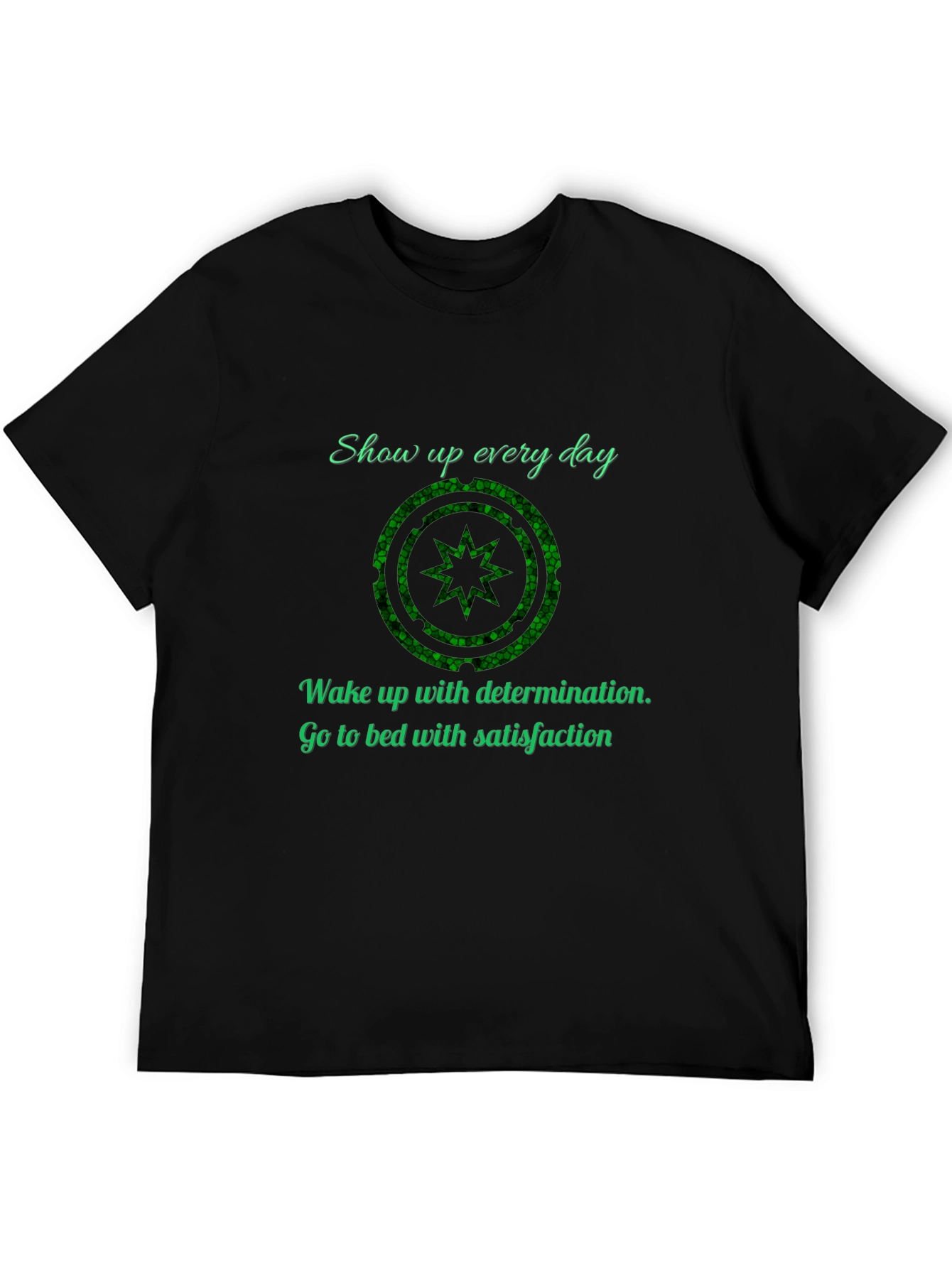 Black Motivational Daily Grind T-Shirt view 5