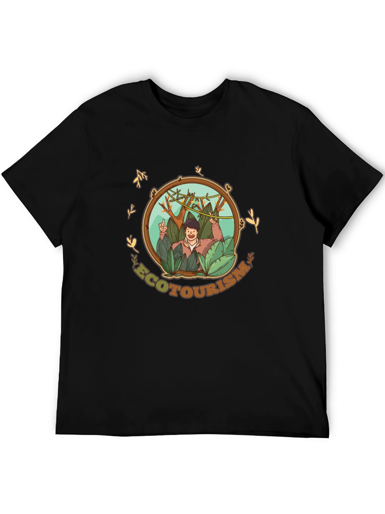 Black Ecotourism Graphic T-Shirt - Nature Lover's Tee view 5