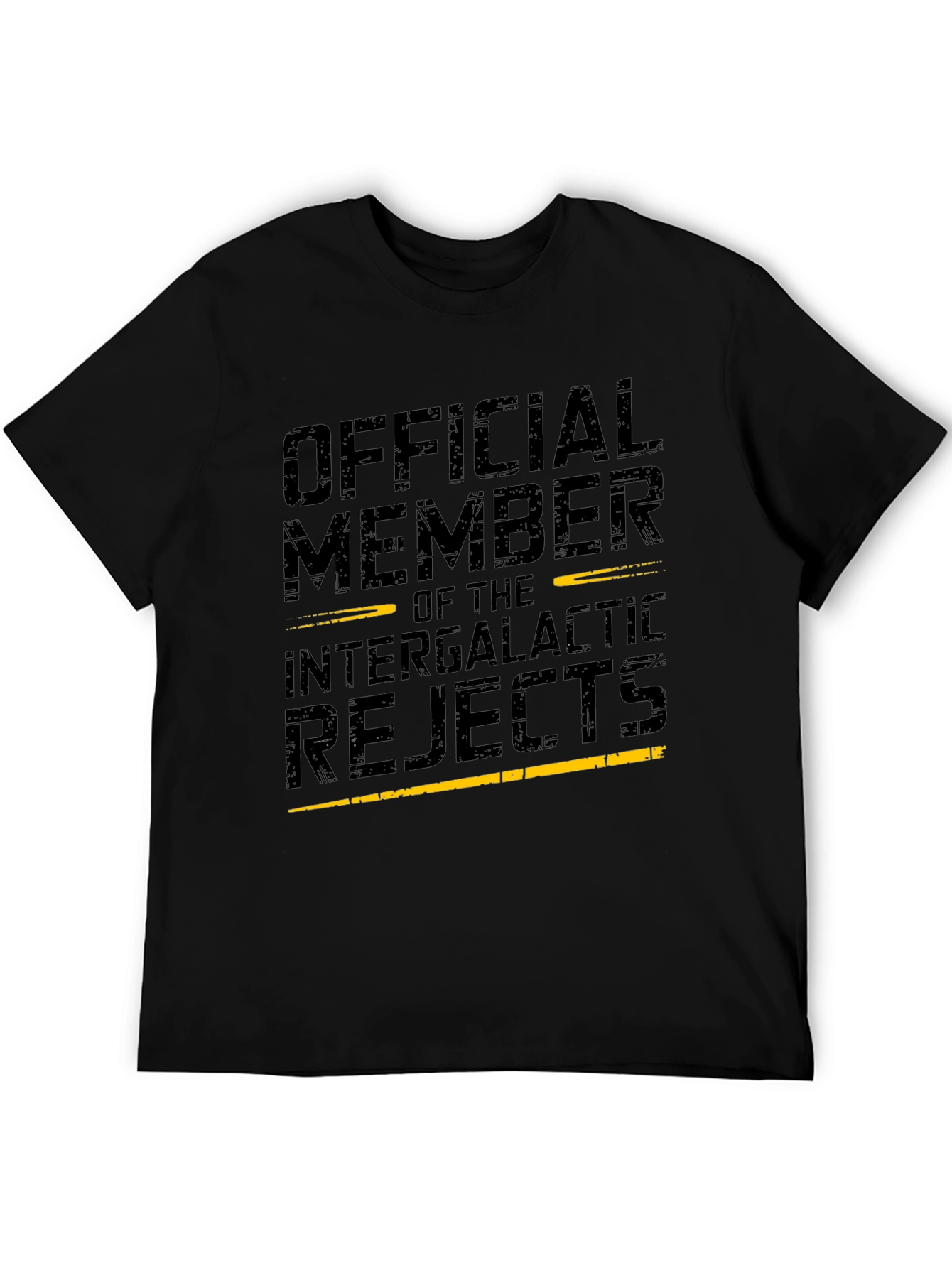 Black Official Member Intergalactic Rejects Graphic T-Shirt view 5