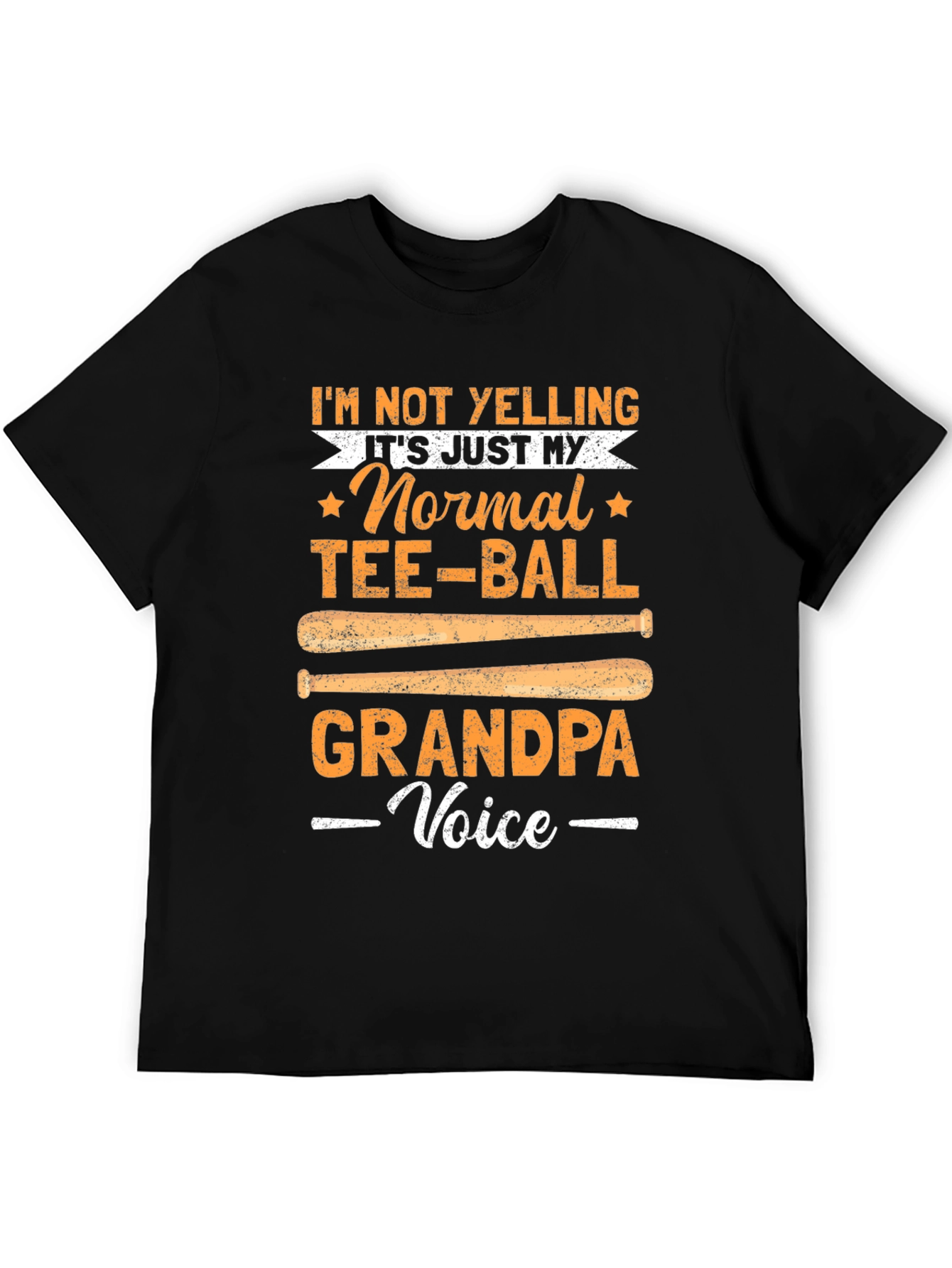 Black Tee-Ball Grandpa Voice T-Shirt view 5