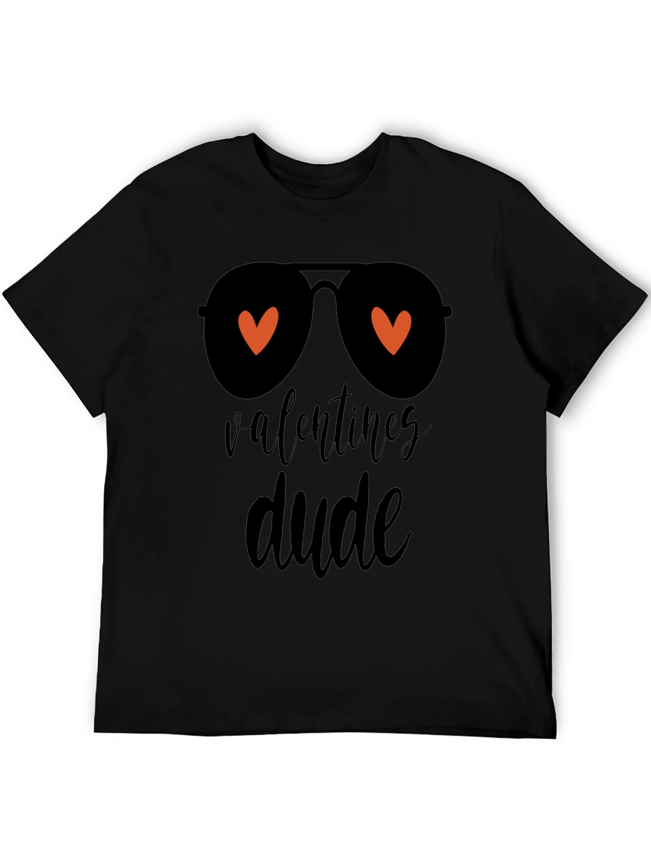 Black Valentine's Dude Graphic Tee - Black Casual Shirt view 5