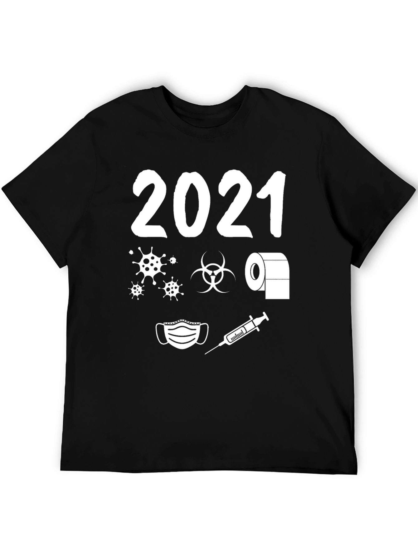 Black 2021 Pandemic Humor T-Shirt - Novelty Graphic Tee view 5