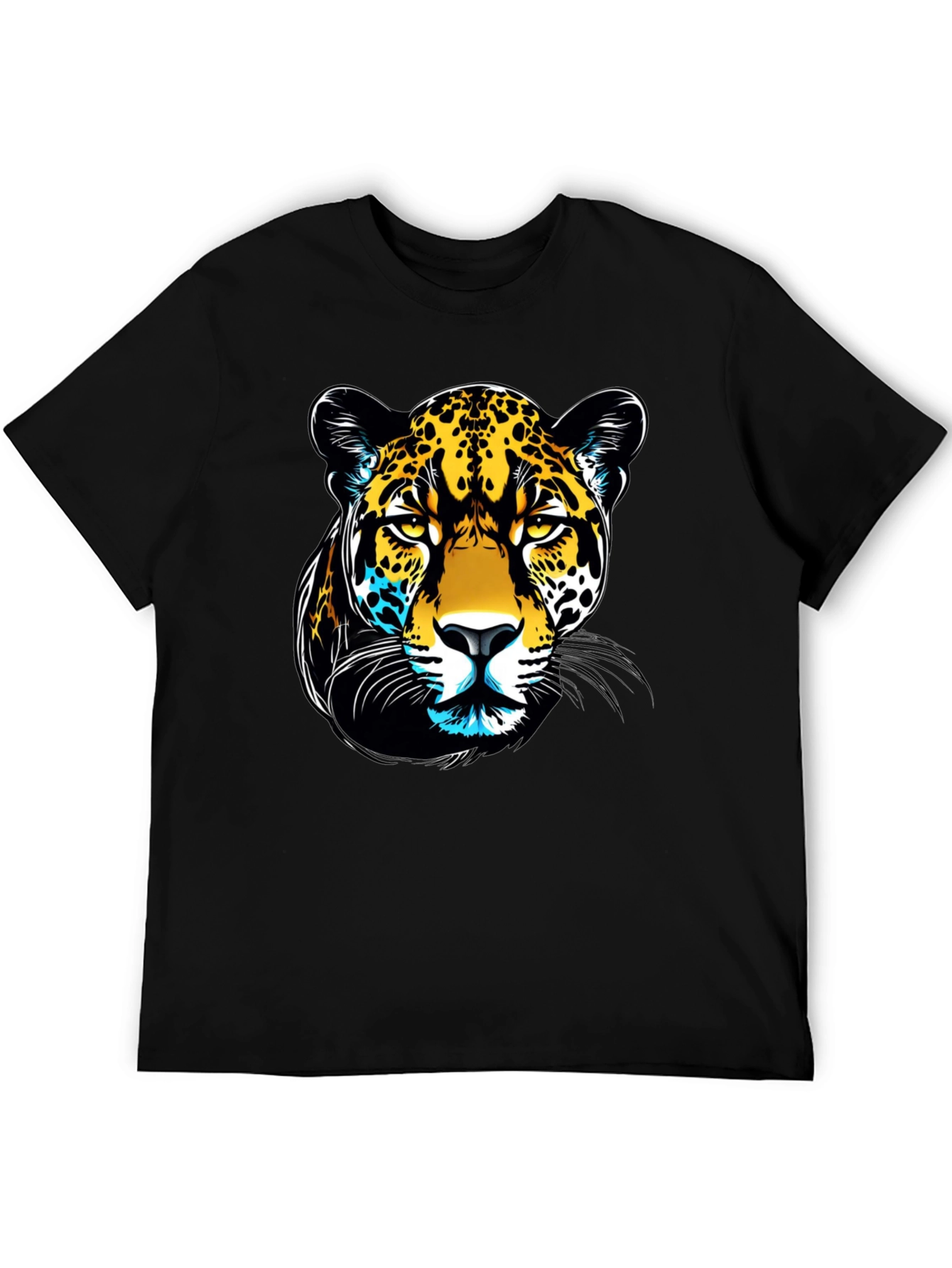 Black Jaguar Graphic Print Black T-Shirt view 5