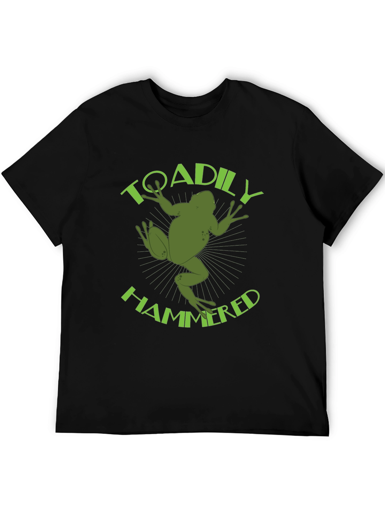 Black Toadally Hammered Frog T-Shirt - Funny Drinking Tee view 5