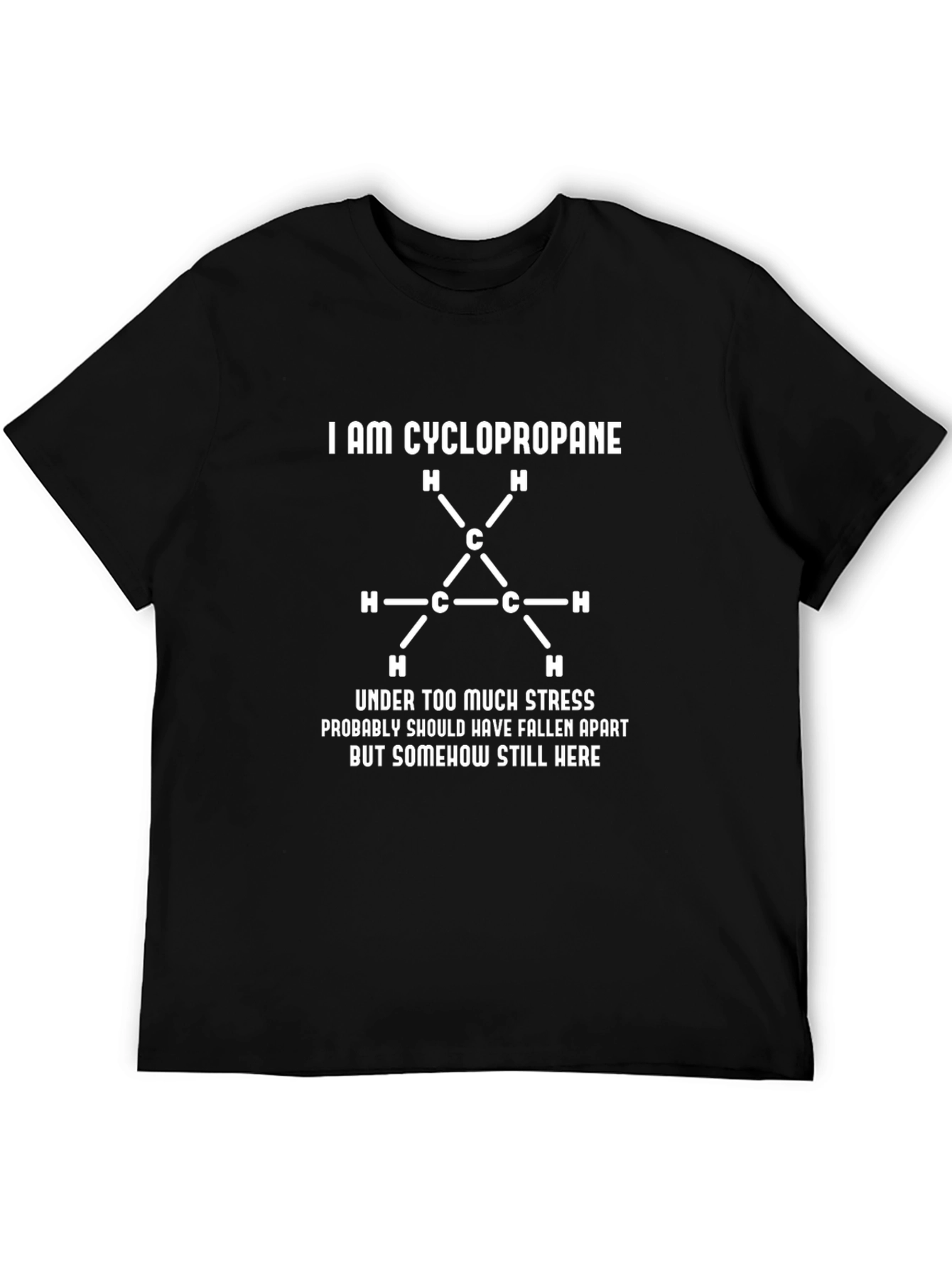 Black Cyclopropane Funny Science T-Shirt view 5