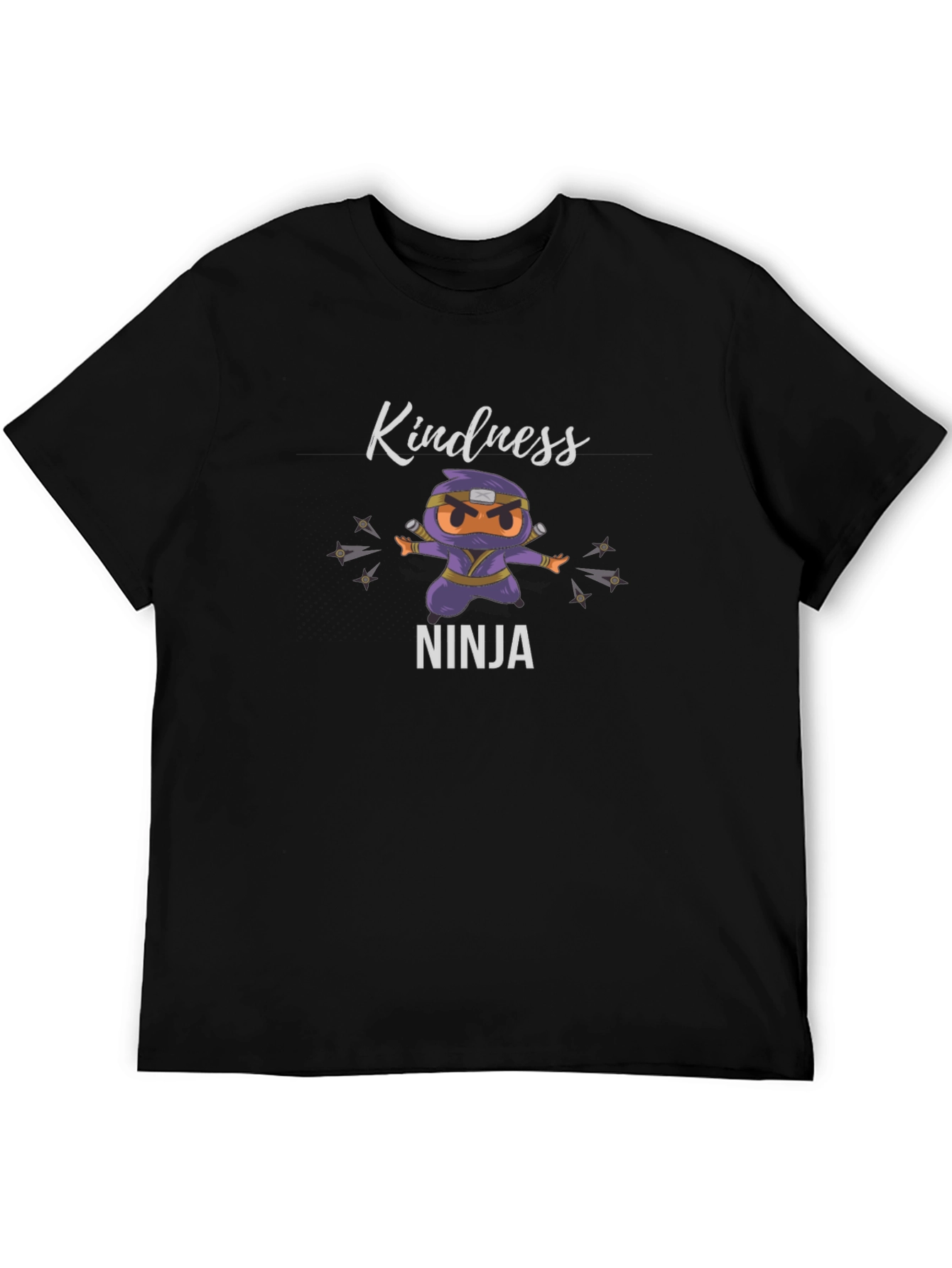 Black Kindness Ninja Graphic T-Shirt - Black view 5