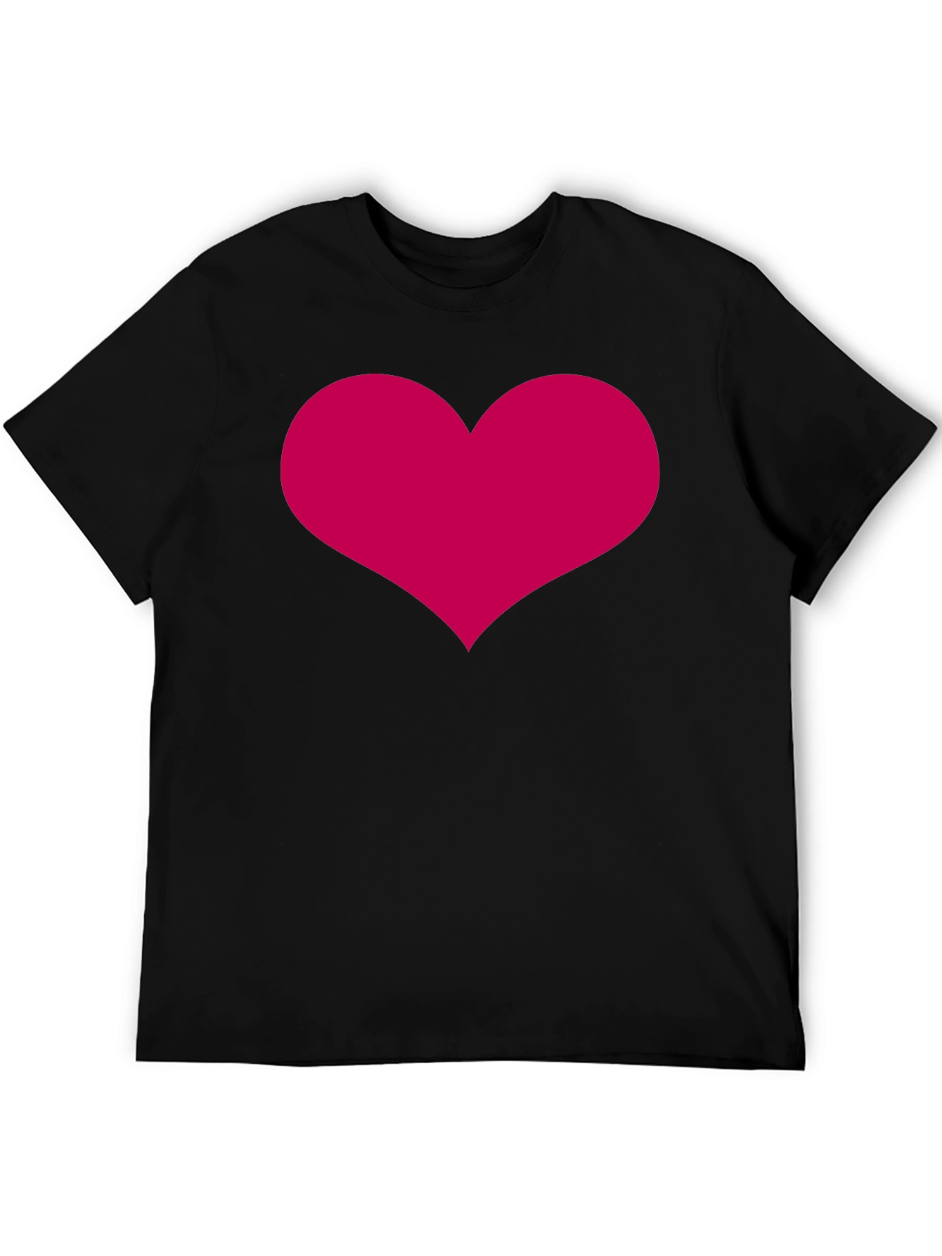 Black Heart Graphic Black T-Shirt Casual Wear view 5