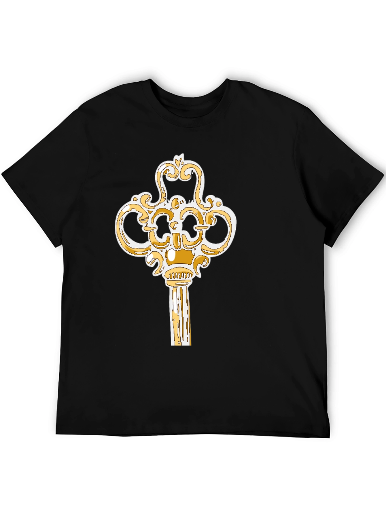 Black Vintage Key Graphic T-Shirt view 5