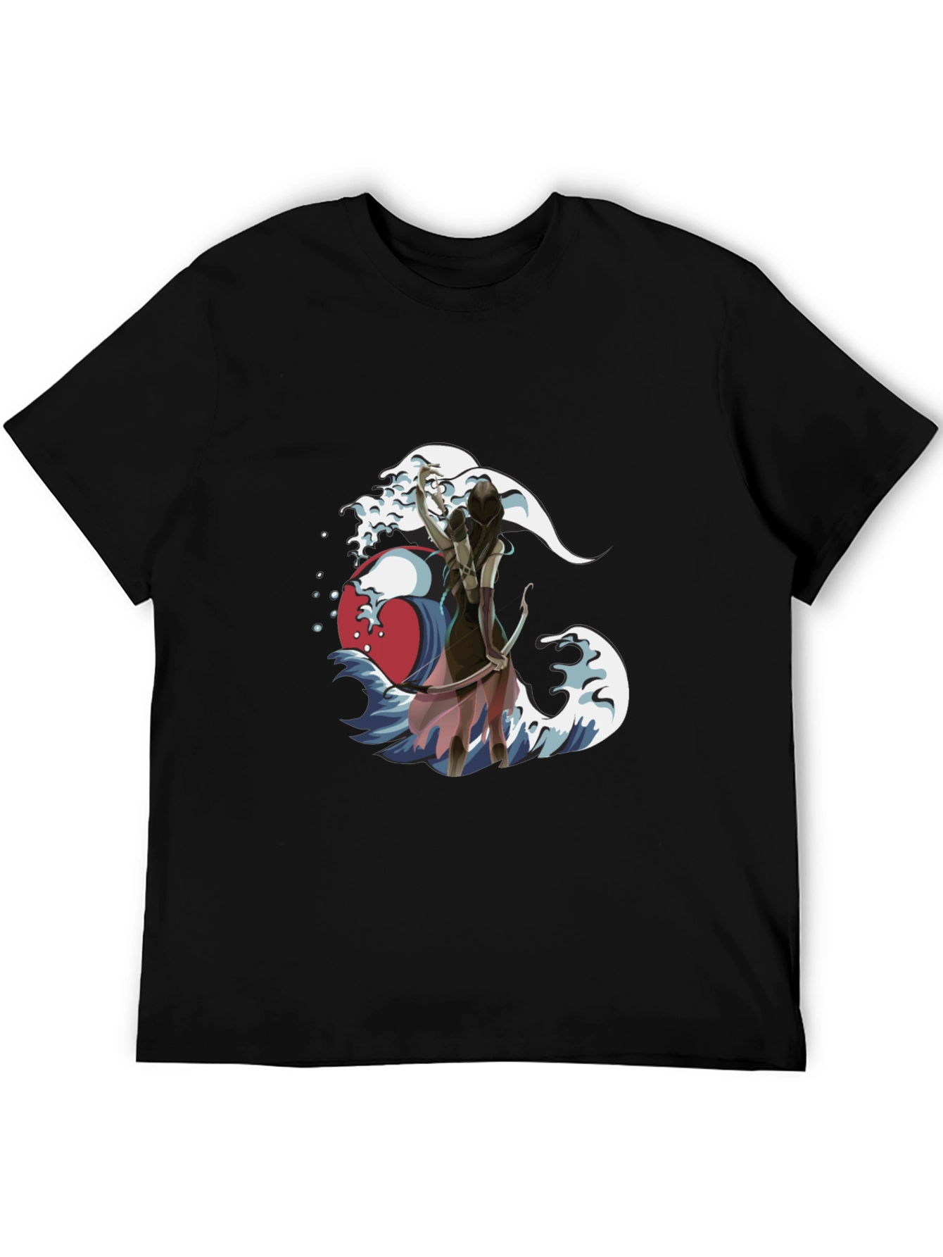 Black Wave Archer Graphic Tee - Unique Design! view 5