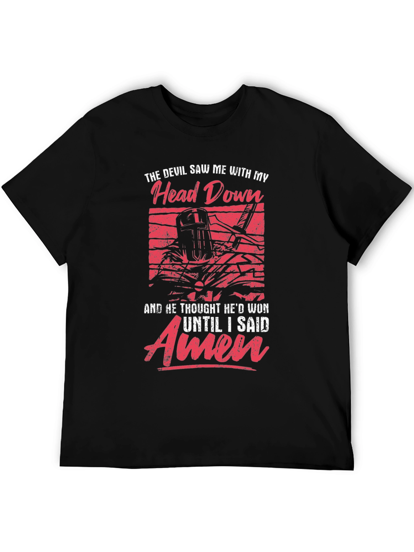 Black The Devil Saw Me With My Head Down T-Shirt view 5
