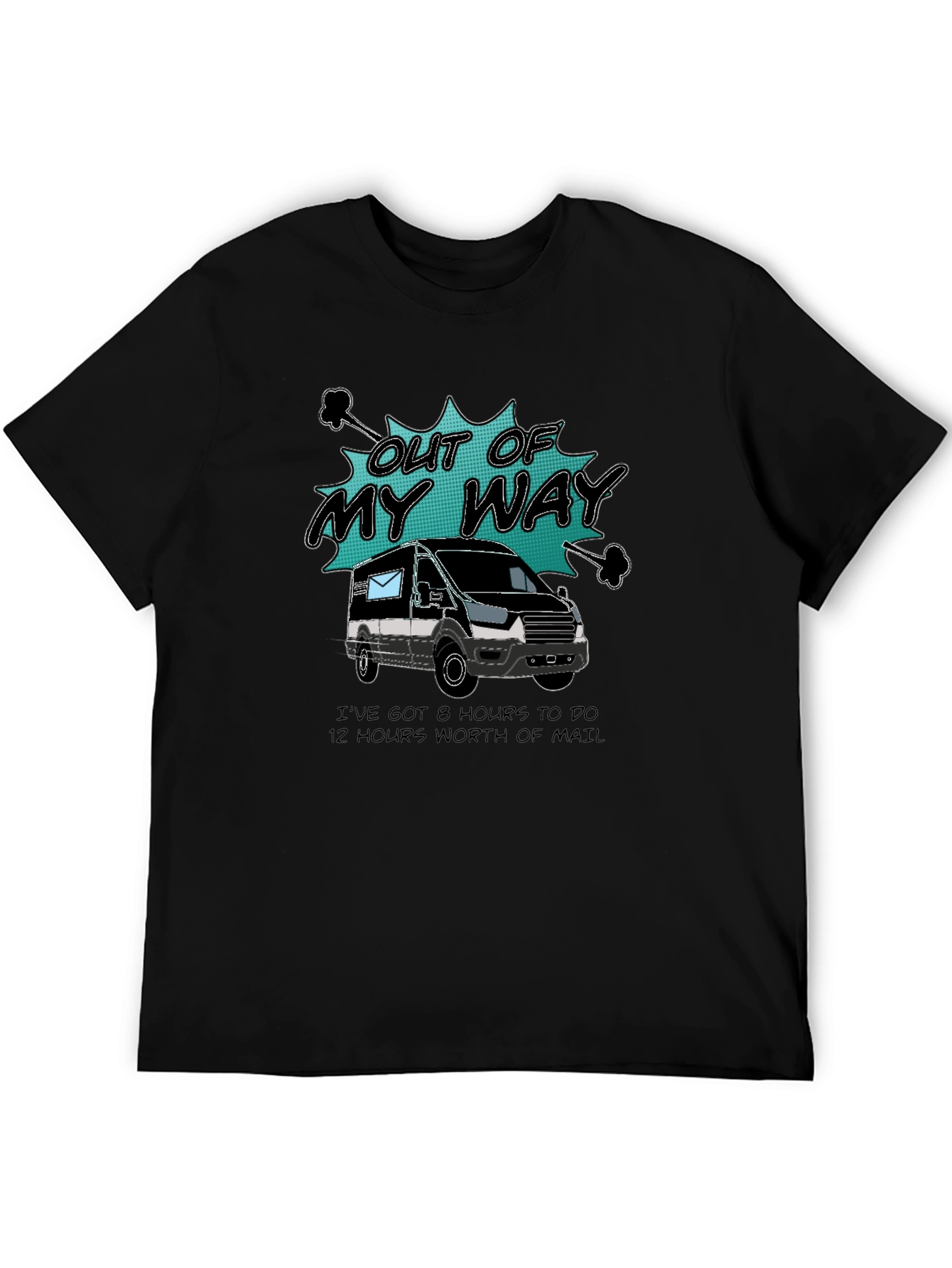 Black Out of My Way Postal Worker T-Shirt view 5
