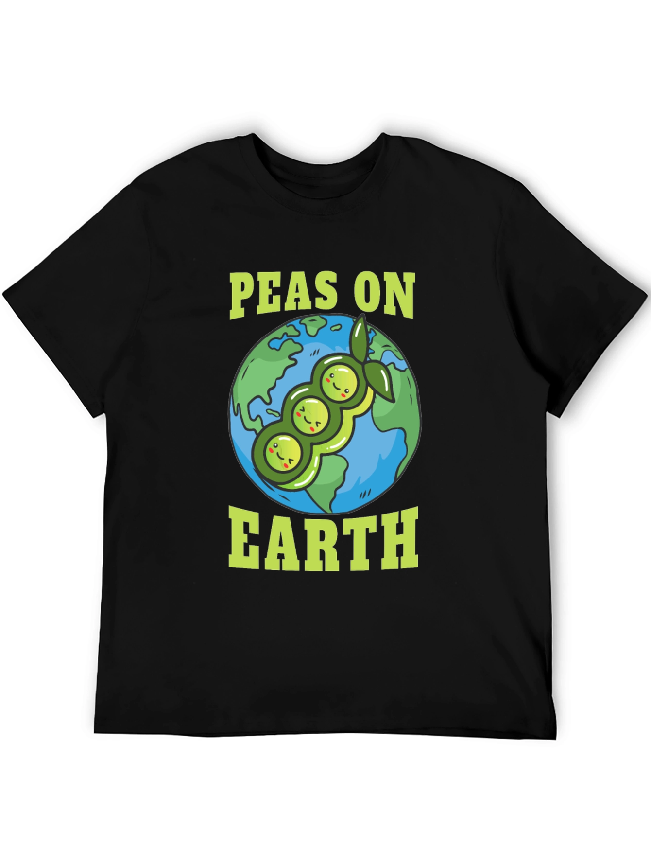 Black Peas on Earth T-Shirt - Vegan Planet Tee view 5