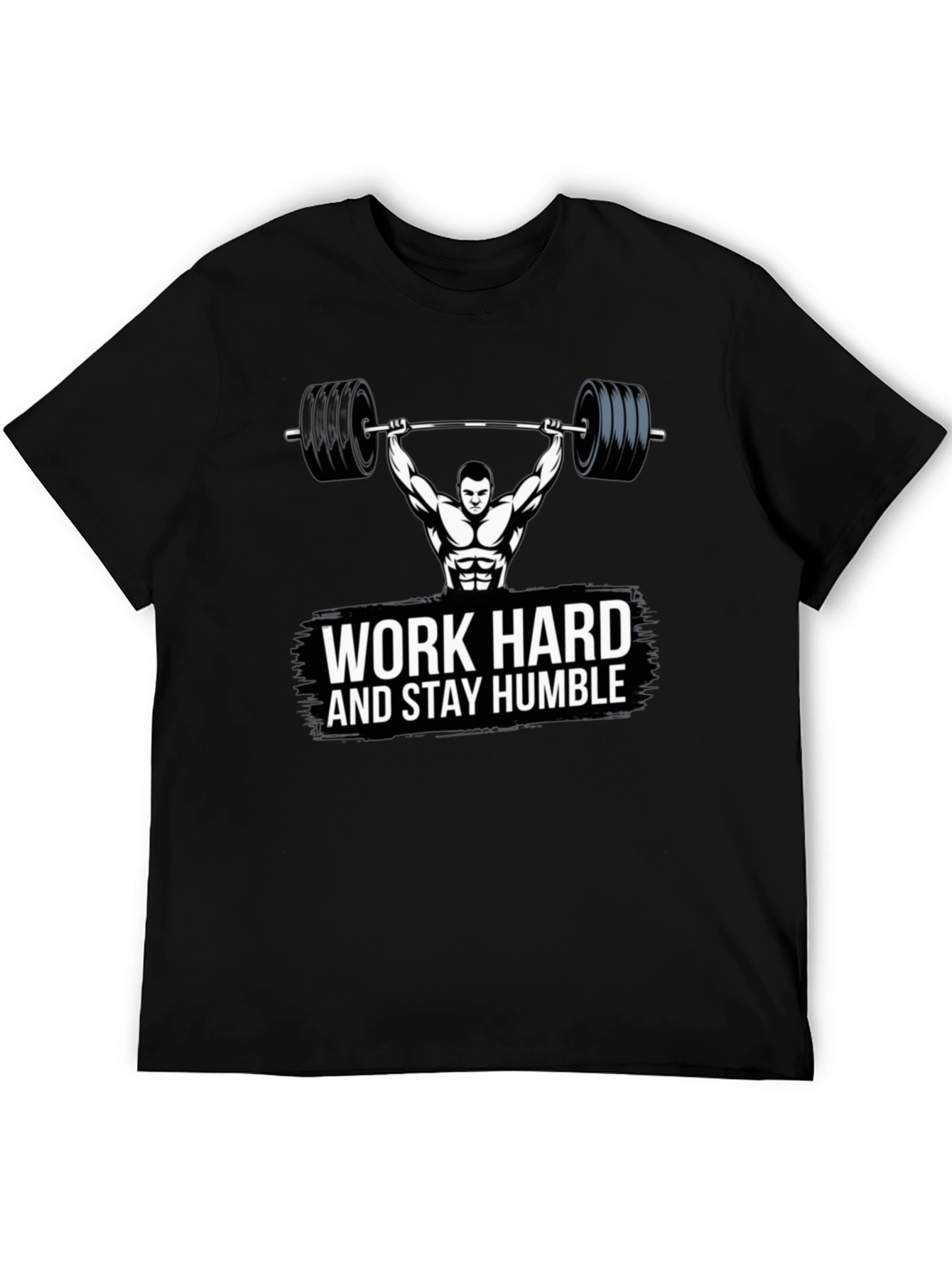 Black Work Hard & Stay Humble Gym T-Shirt view 5