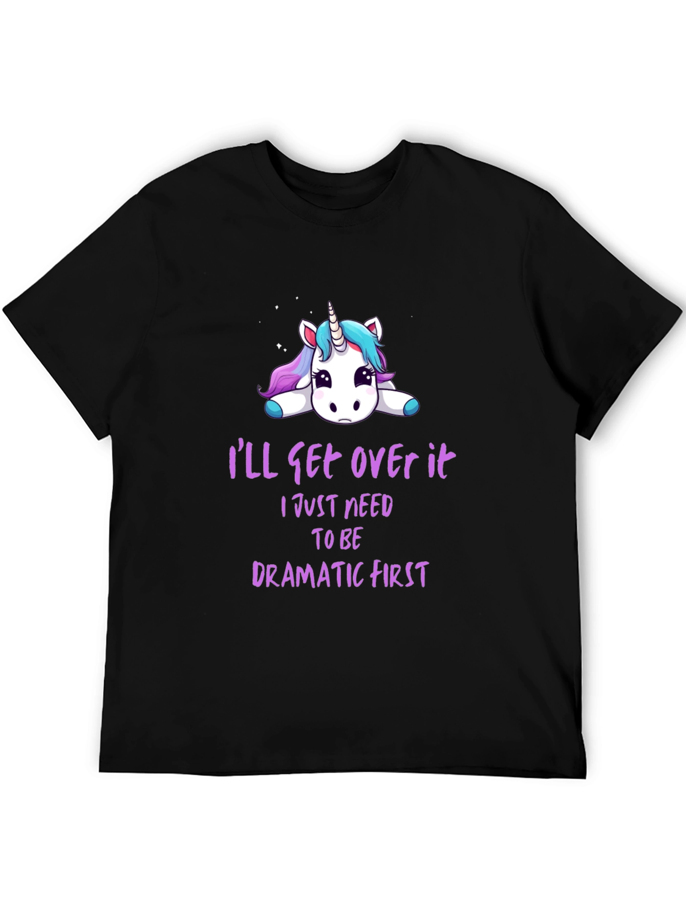Dramatic Unicorn Graphic T-Shirt - 5