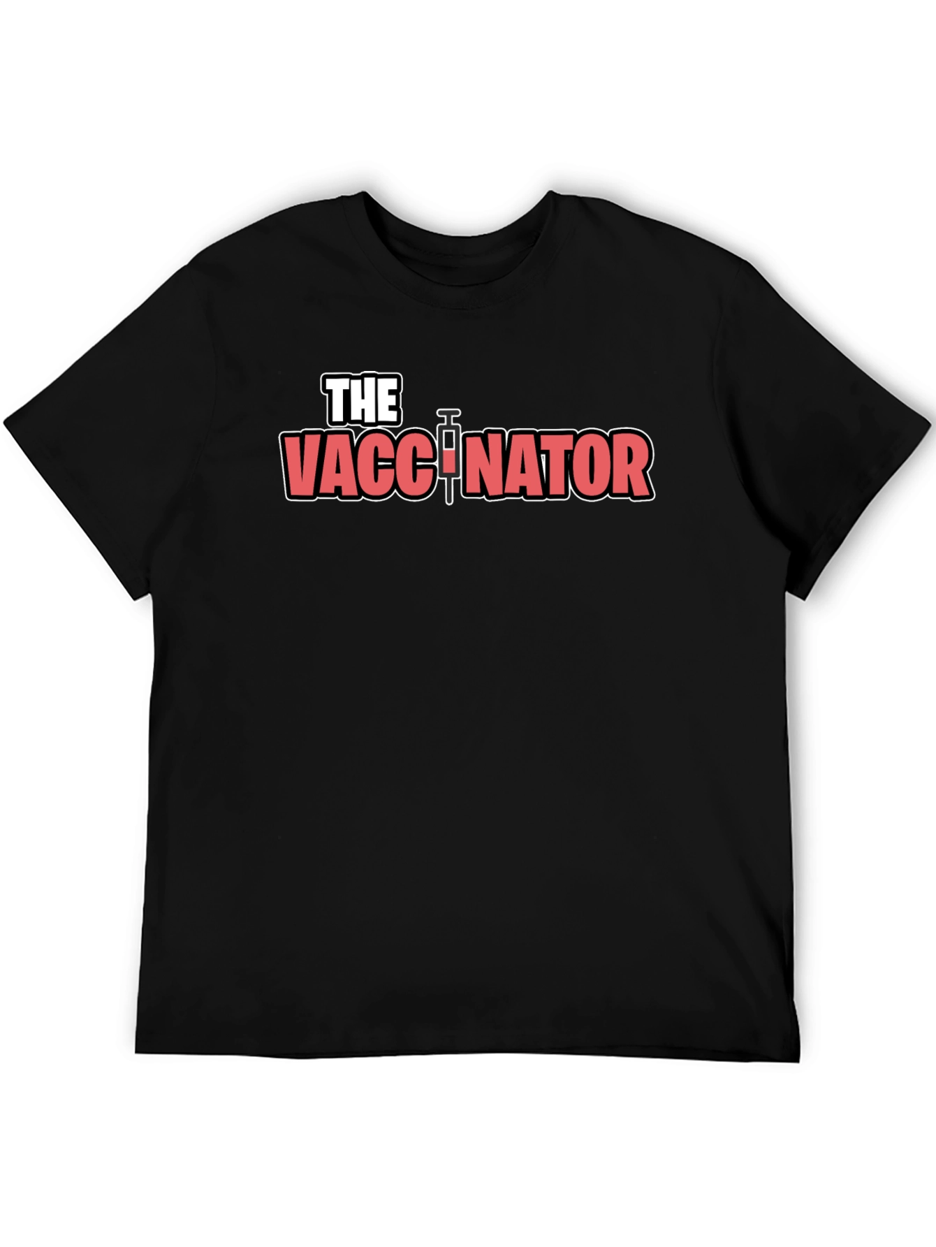 Black The Vaccinator T-Shirt - Novelty Graphic Tee view 5