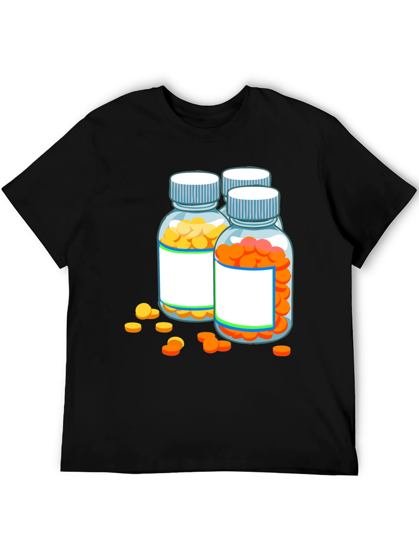 Black Pill Bottle Graphic Tee - Novelty Doctor Shirt view 5
