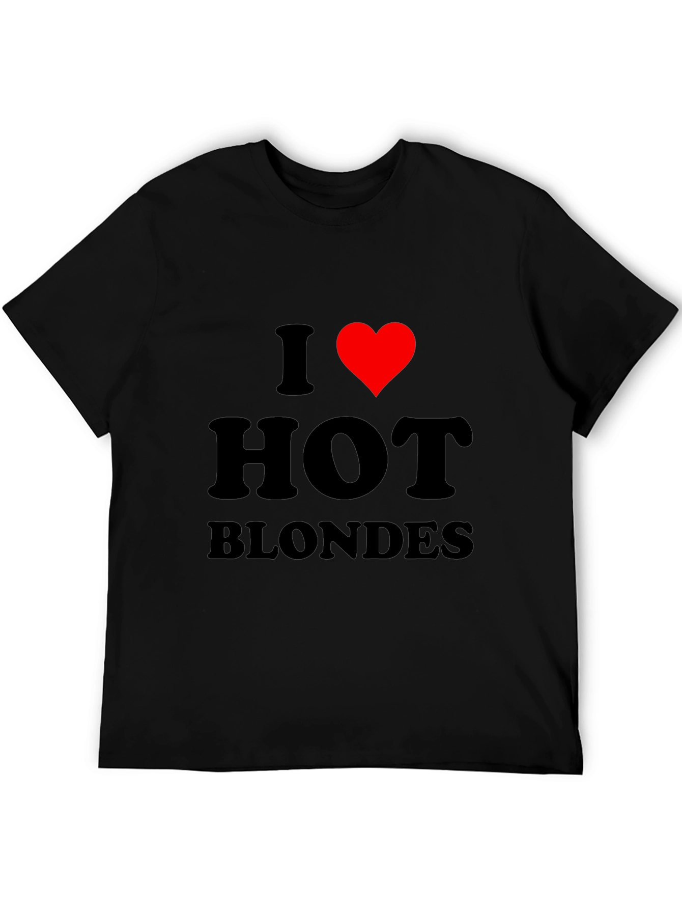 Black I Heart Hot Blondes Black T-Shirt view 5