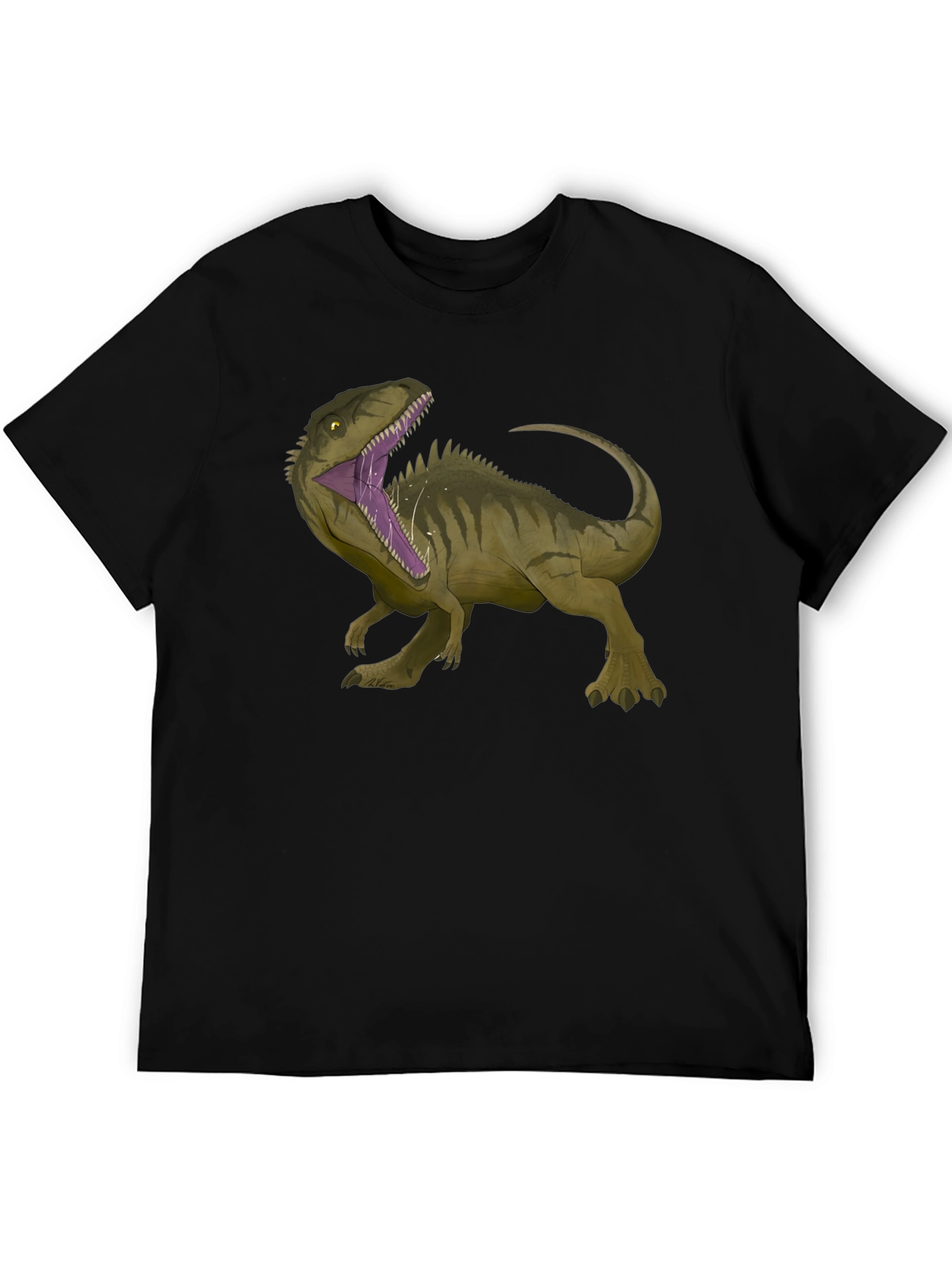 Black Dinosaur Graphic T-Shirt - Black view 5