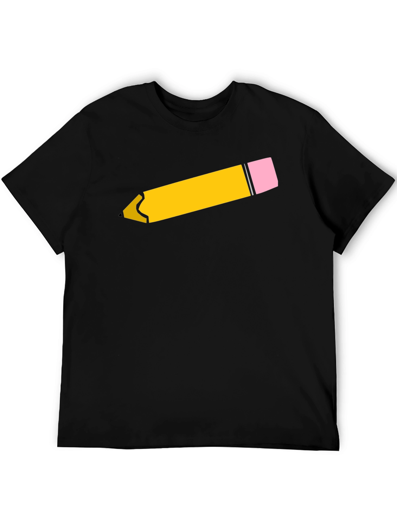 Black Pencil Graphic Black T-Shirt - Fun & Stylish! view 5