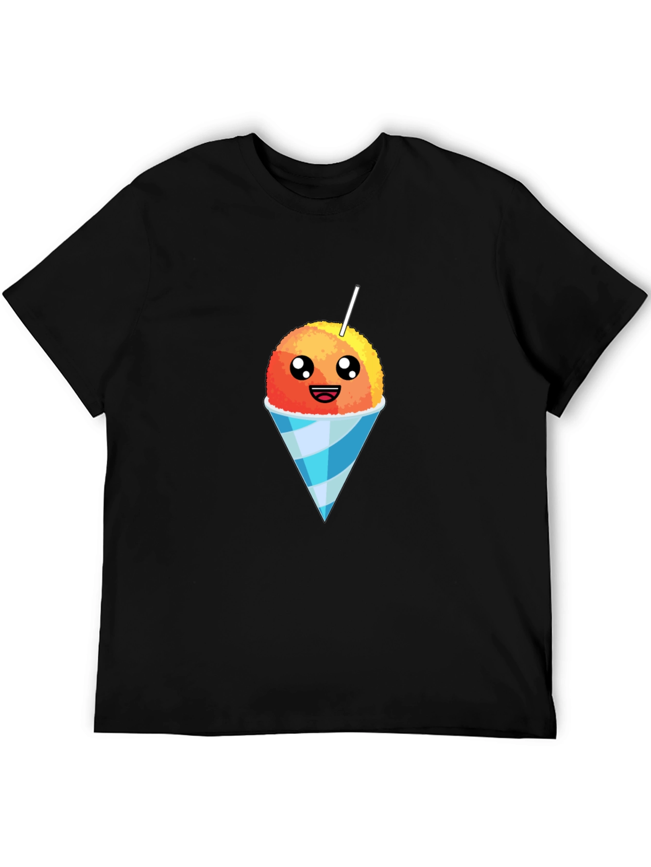 Black Snow Cone Graphic Tee - Sweet Treat Design view 5