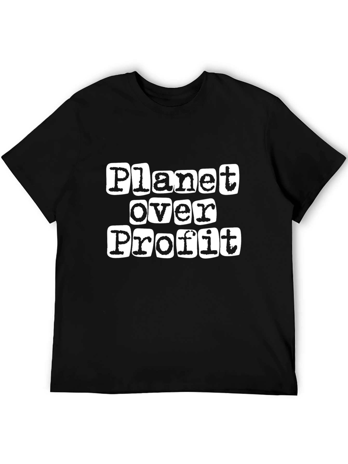 Black Planet Over Profit Graphic T-Shirt - Eco Conscious Tee view 5