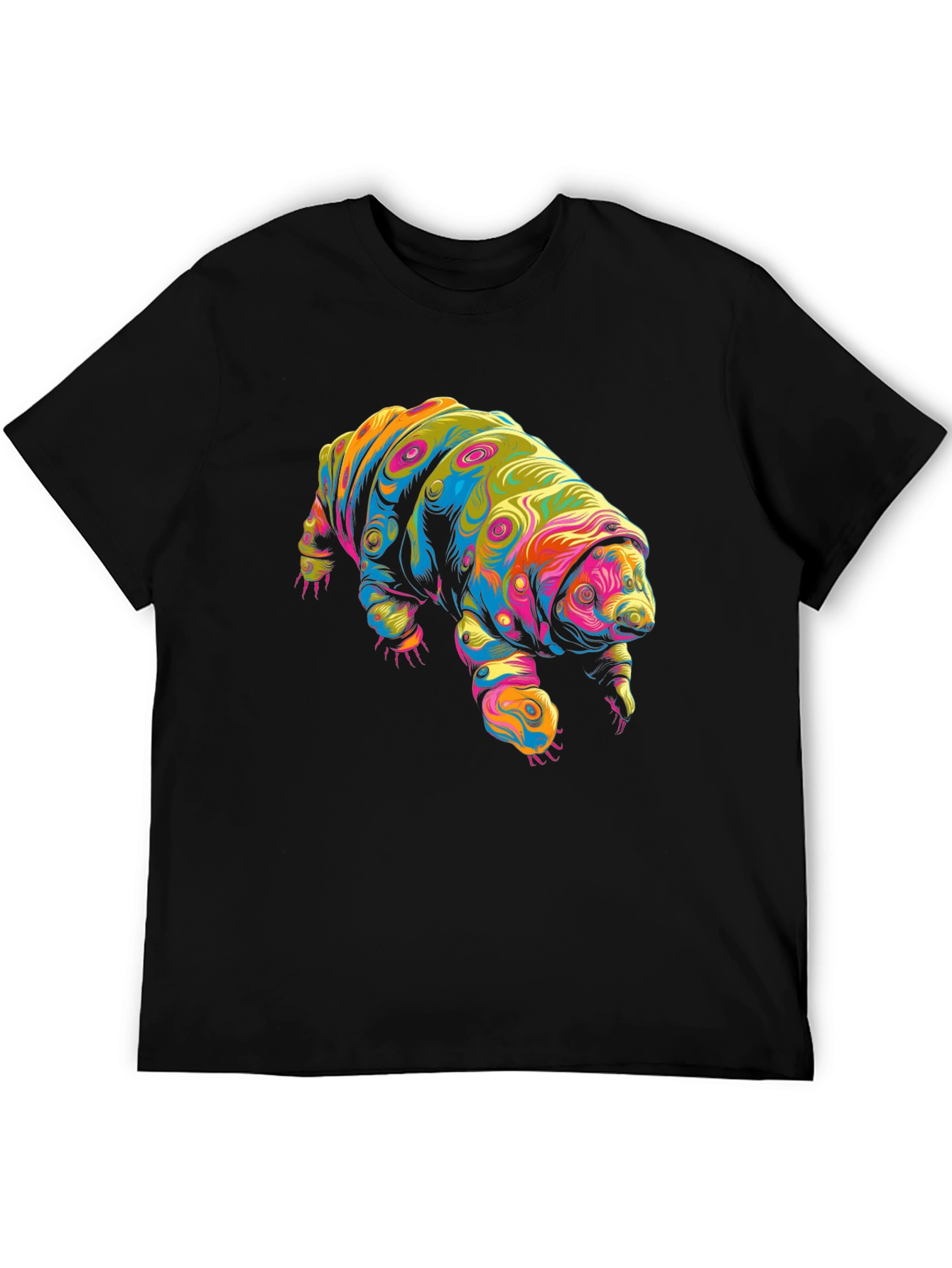 Black Psychedelic Tardigrade Graphic T-Shirt view 5