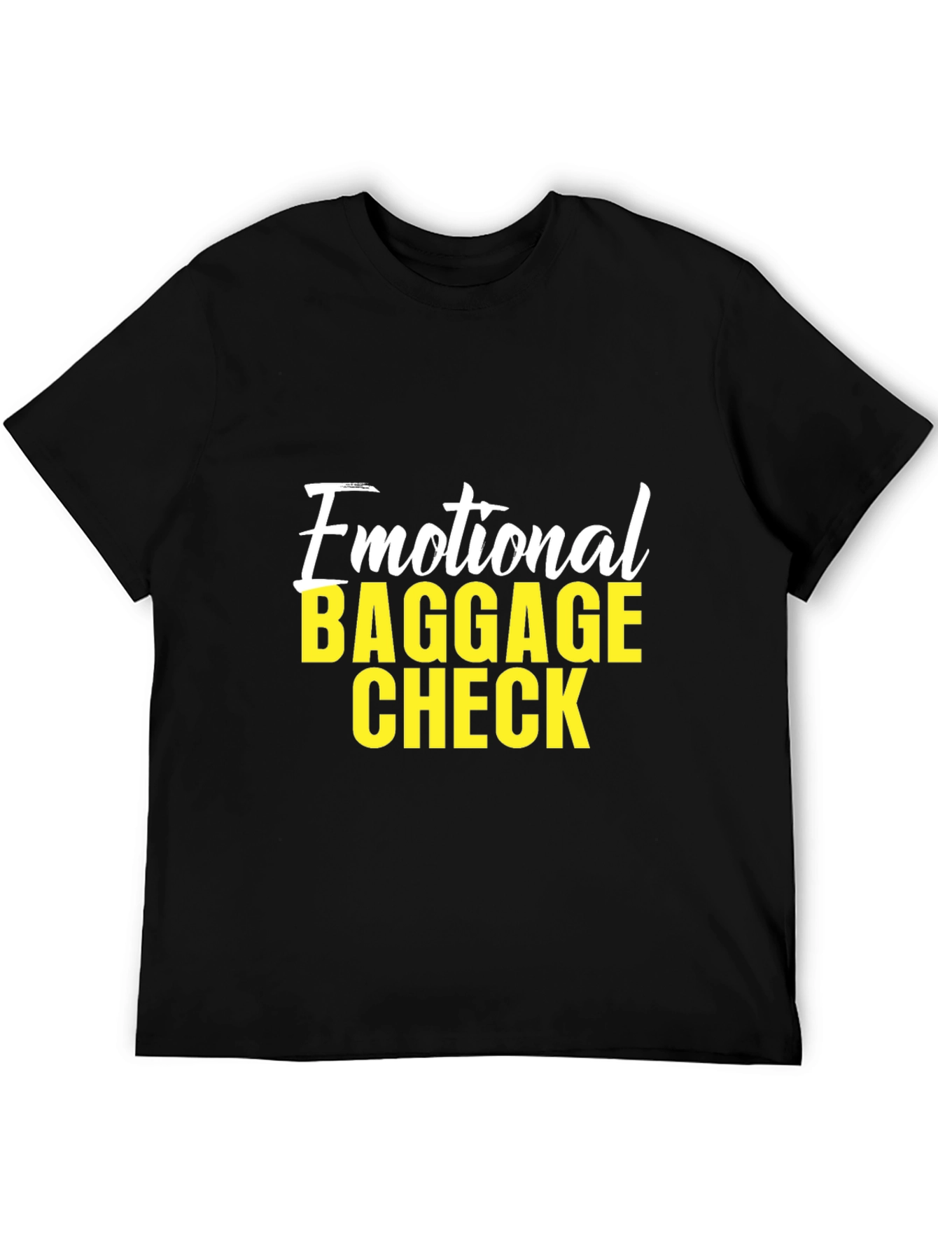 Black Emotional Baggage Check Graphic T-Shirt view 5