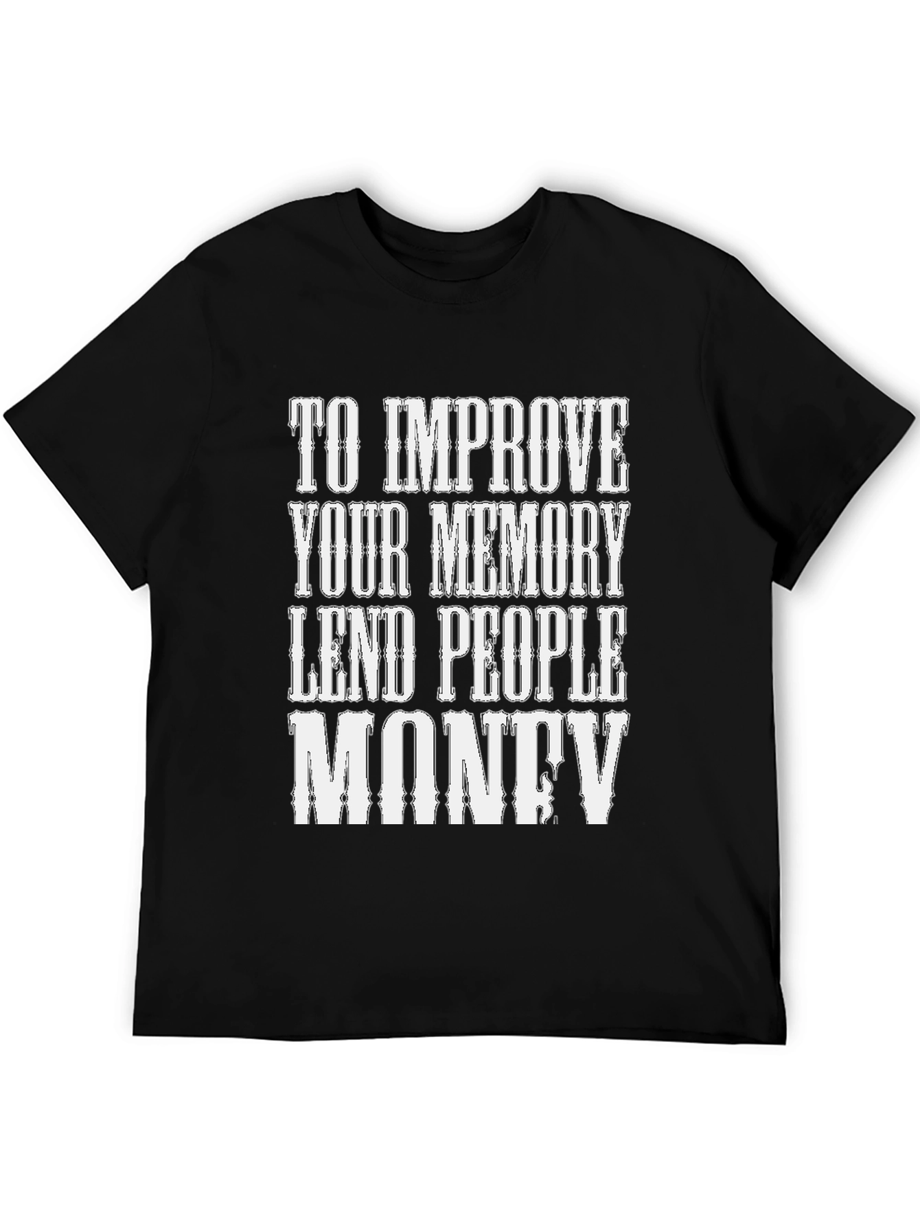 Black Memory Improvement Money T-Shirt view 5