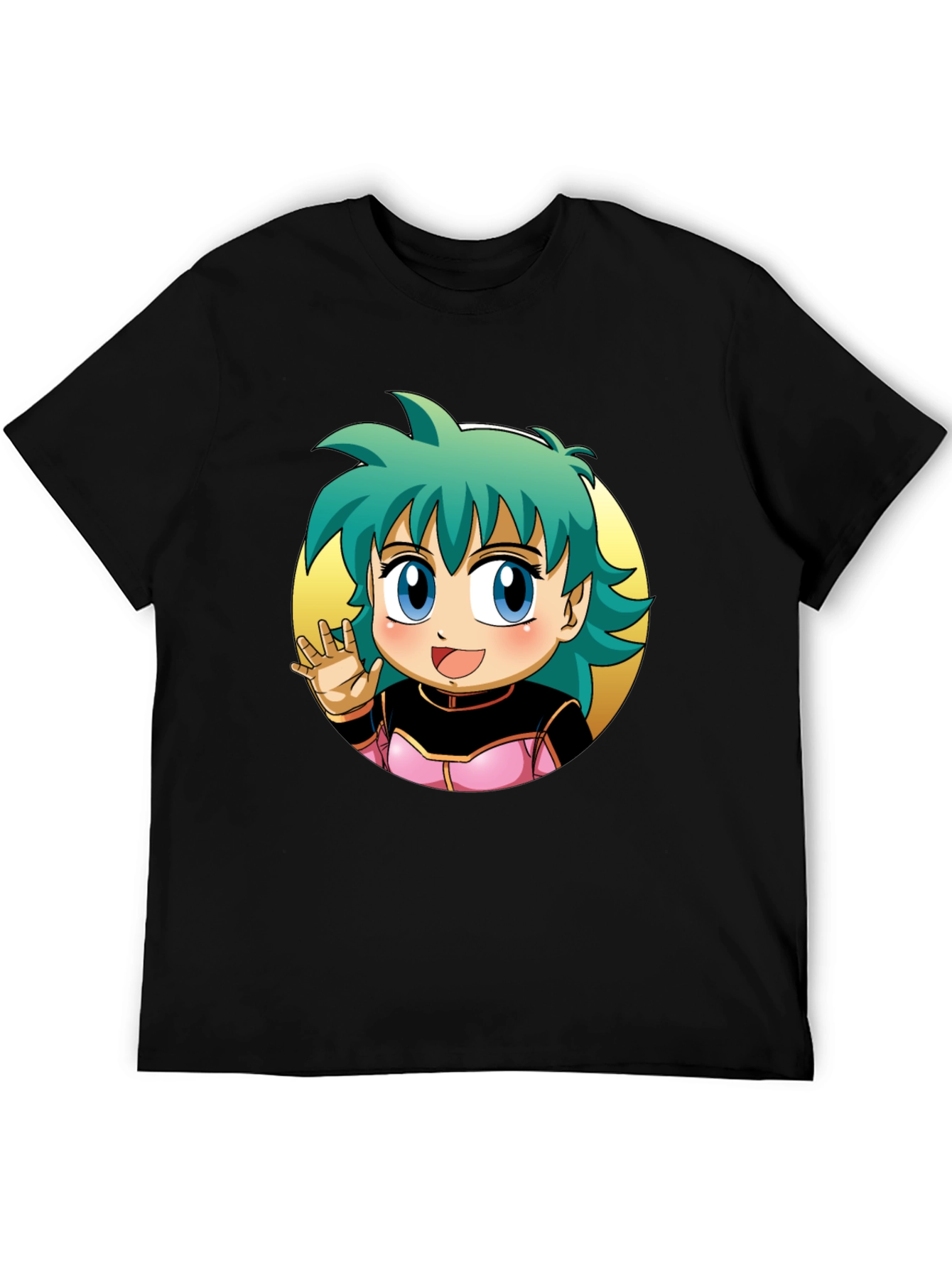 Black Anime Girl Graphic Tee - Black view 5