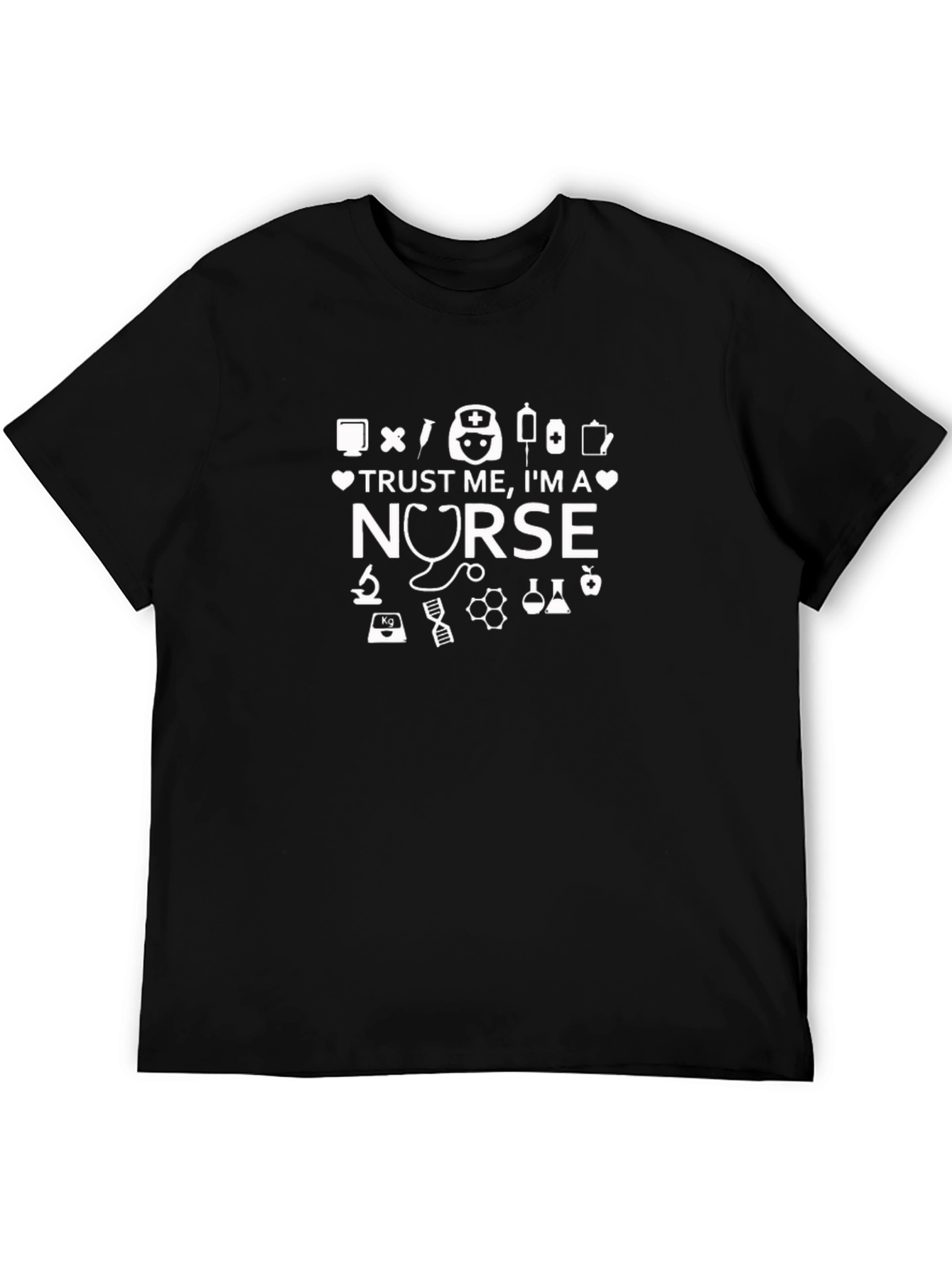 Black Trust Me I'm A Nurse Black T-Shirt view 5