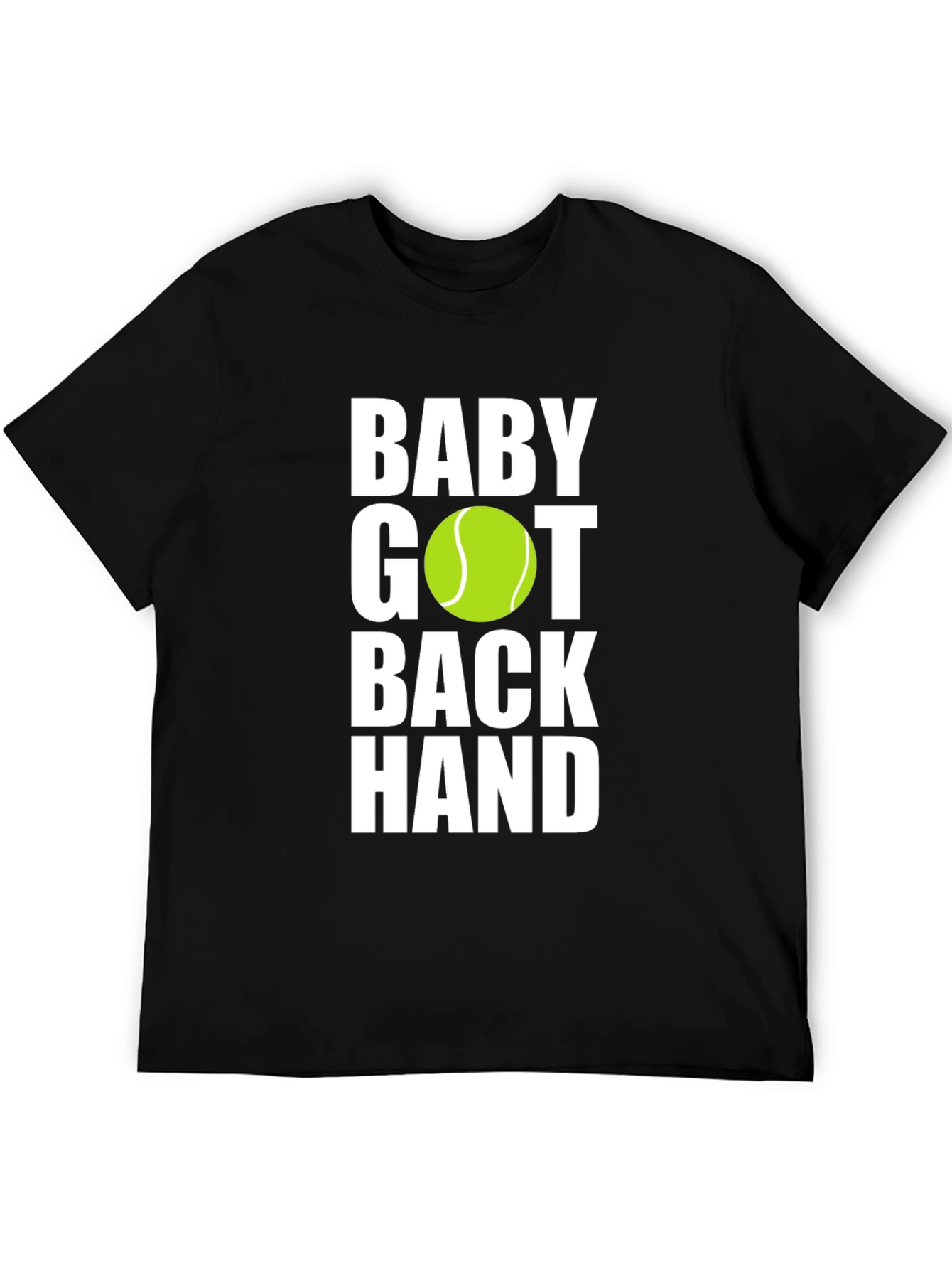 Black Baby Got Back Hand Tennis Graphic T-Shirt view 5
