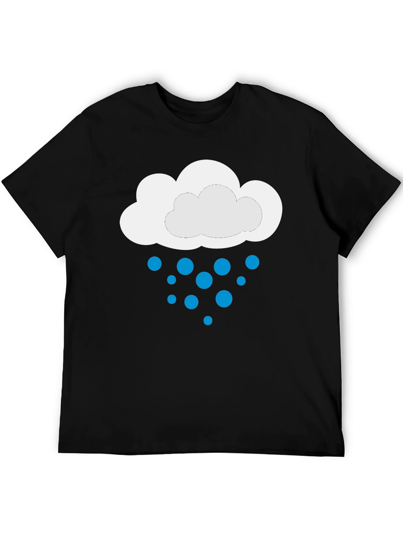 Black Rainy Day Cloud Graphic Tee - Black view 5