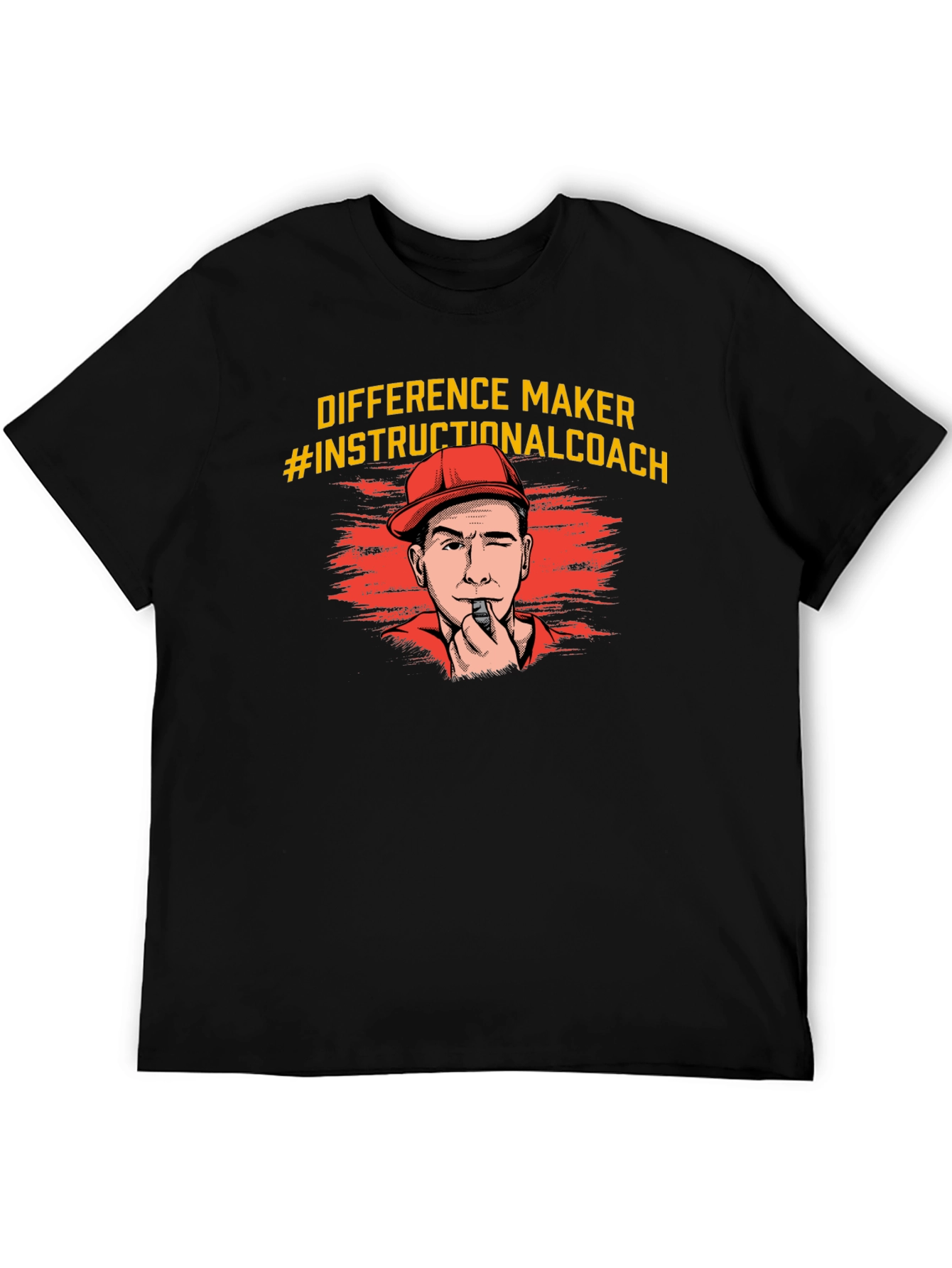 Black Difference Maker Instructional Coach T-Shirt view 5