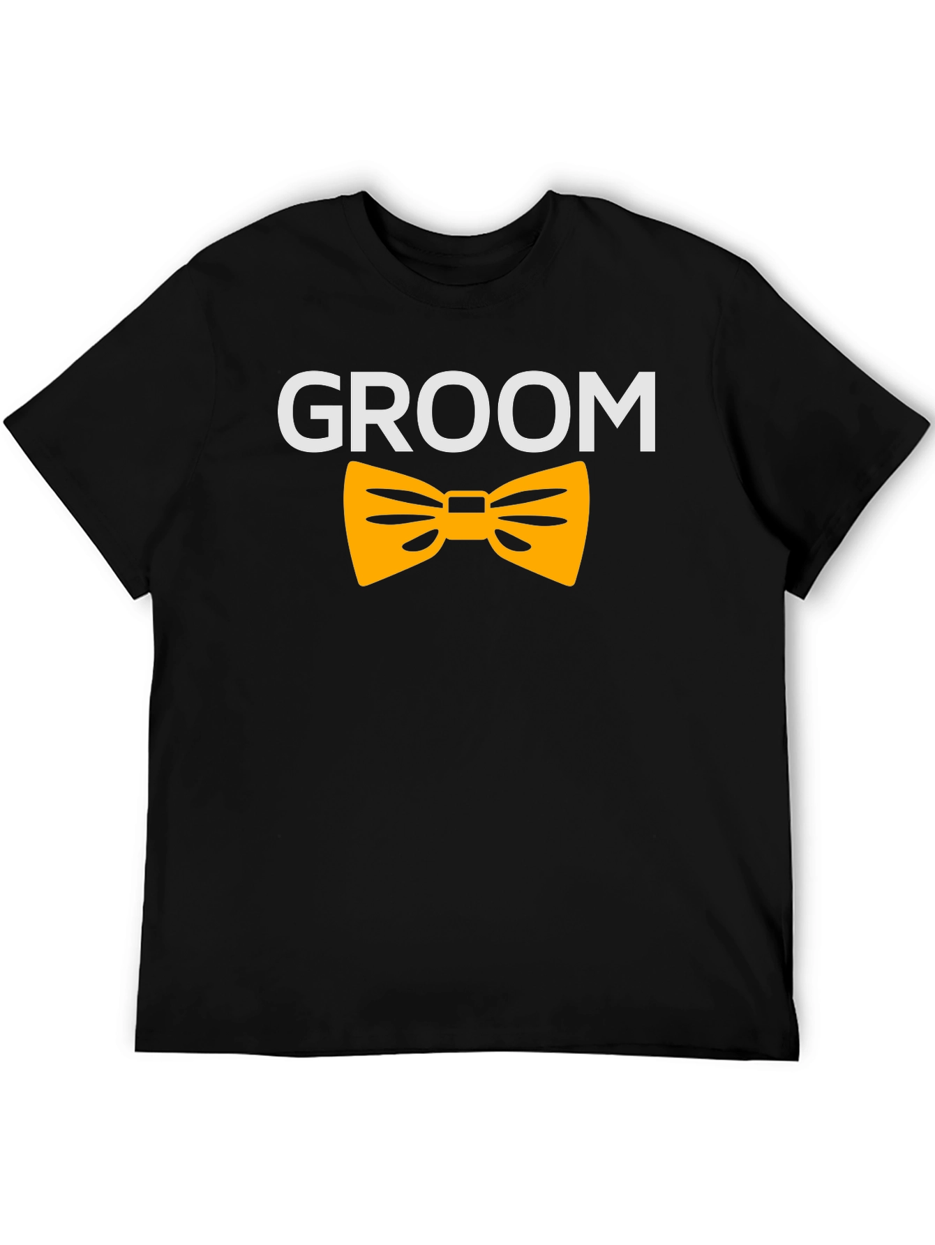 Black Groom T-Shirt - Black with Bowtie view 5