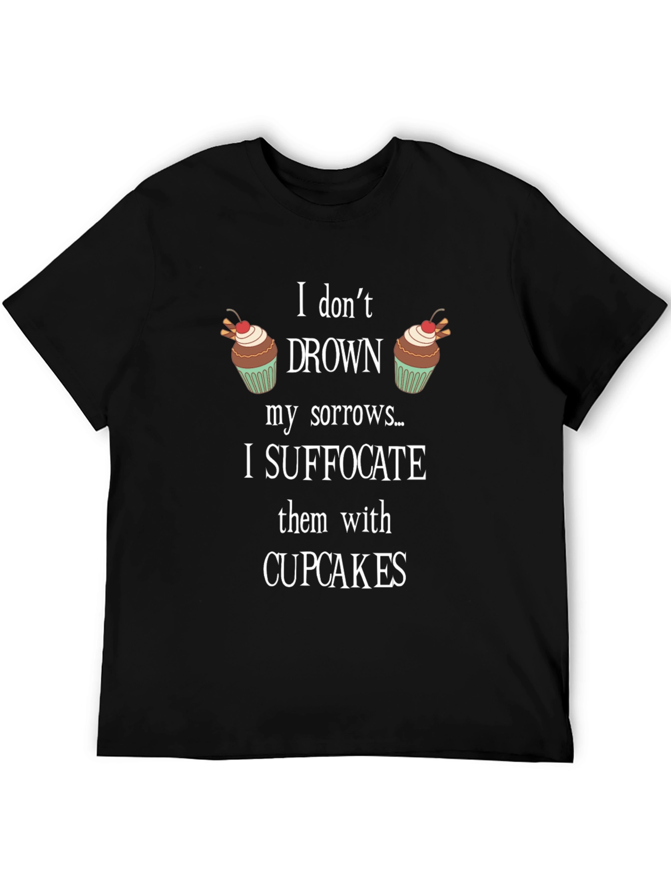 Black Cupcake Sorrow Suffocation T-Shirt view 5