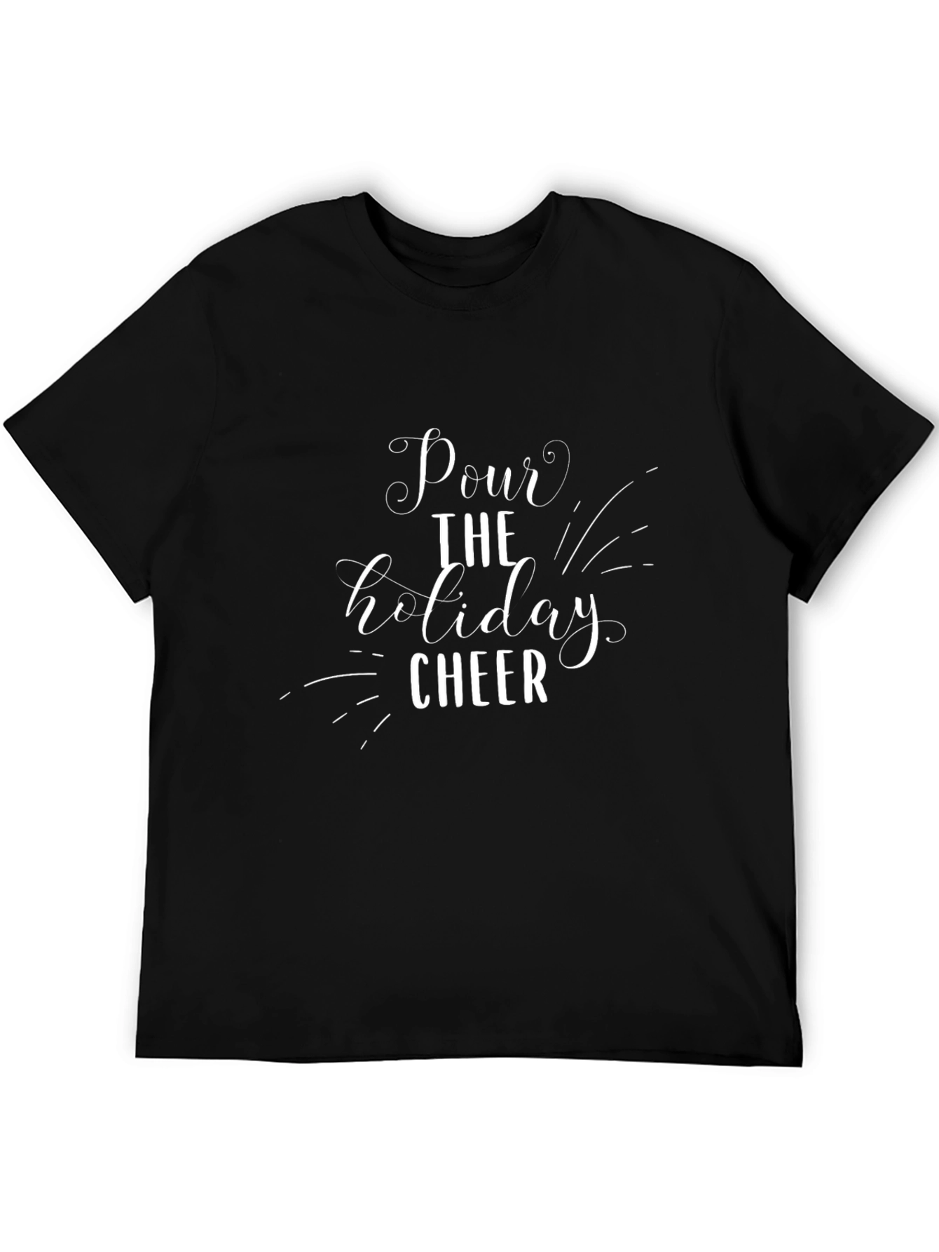 Black Pour the Holiday Cheer Graphic Tee - Black view 5
