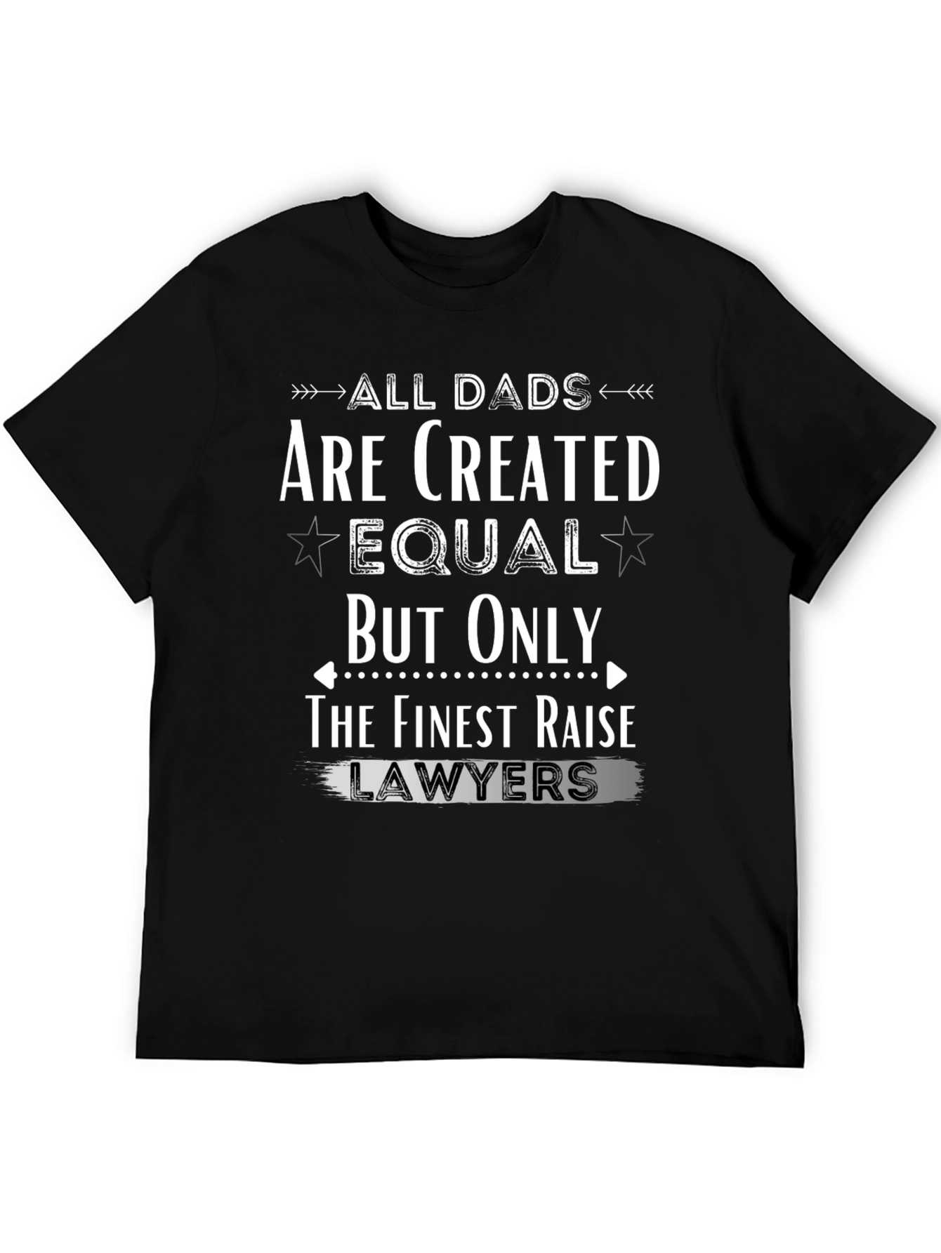 Black All Dads Lawyer T-Shirt view 5