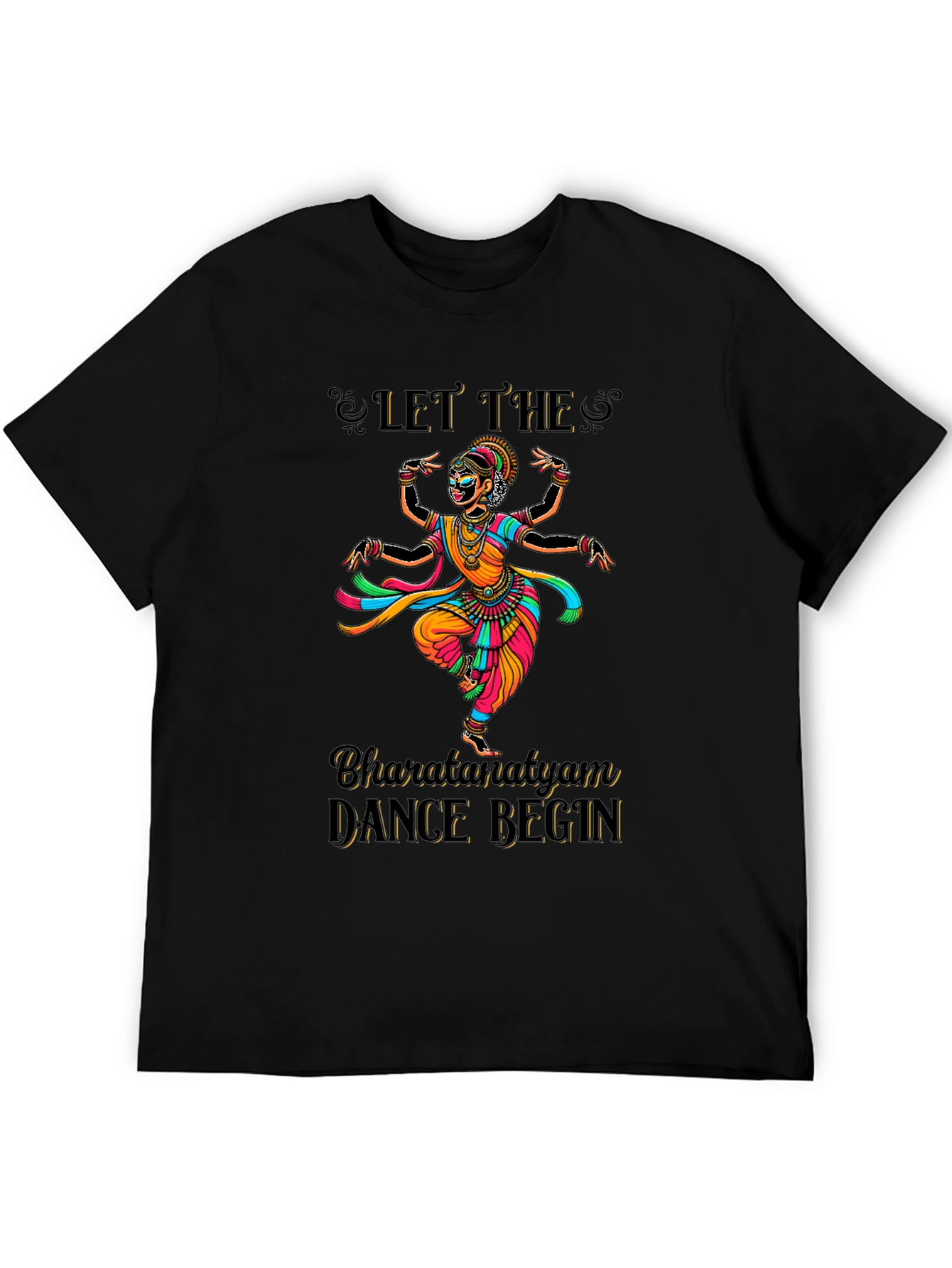 Black Bharatanatyam Dance Graphic Tee view 5