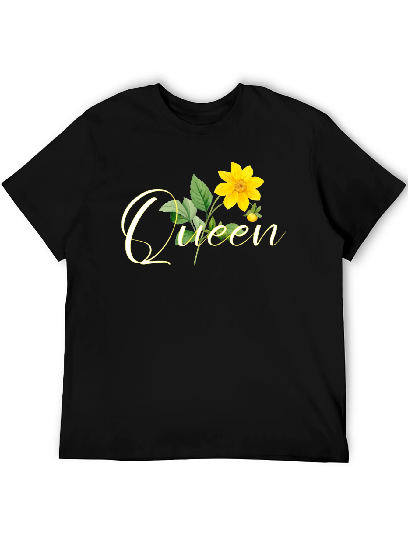 Black Queen Sunflower Graphic Tee - Black view 5