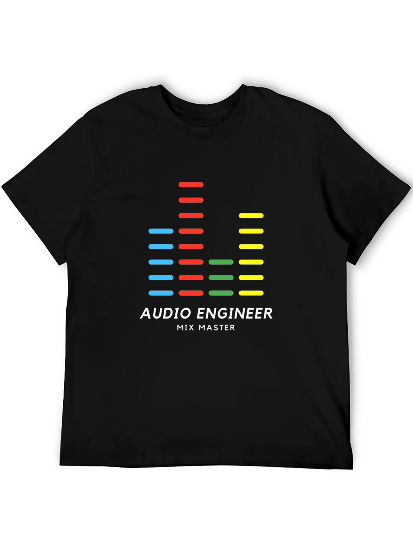 Black Audio Engineer Mix Master Graphic Tee view 5