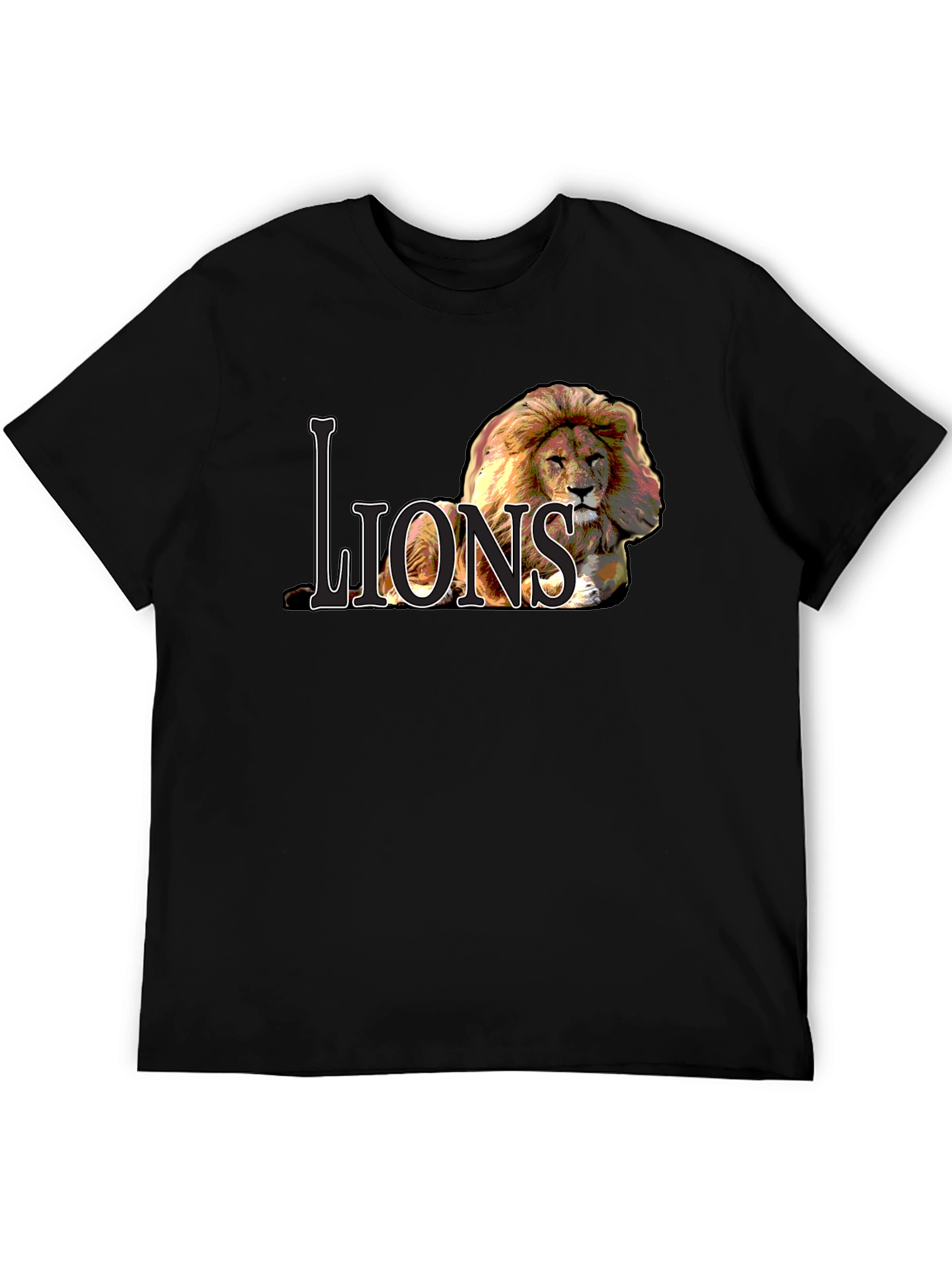 Black Lions Graphic Tee - Bold Lion Design view 5