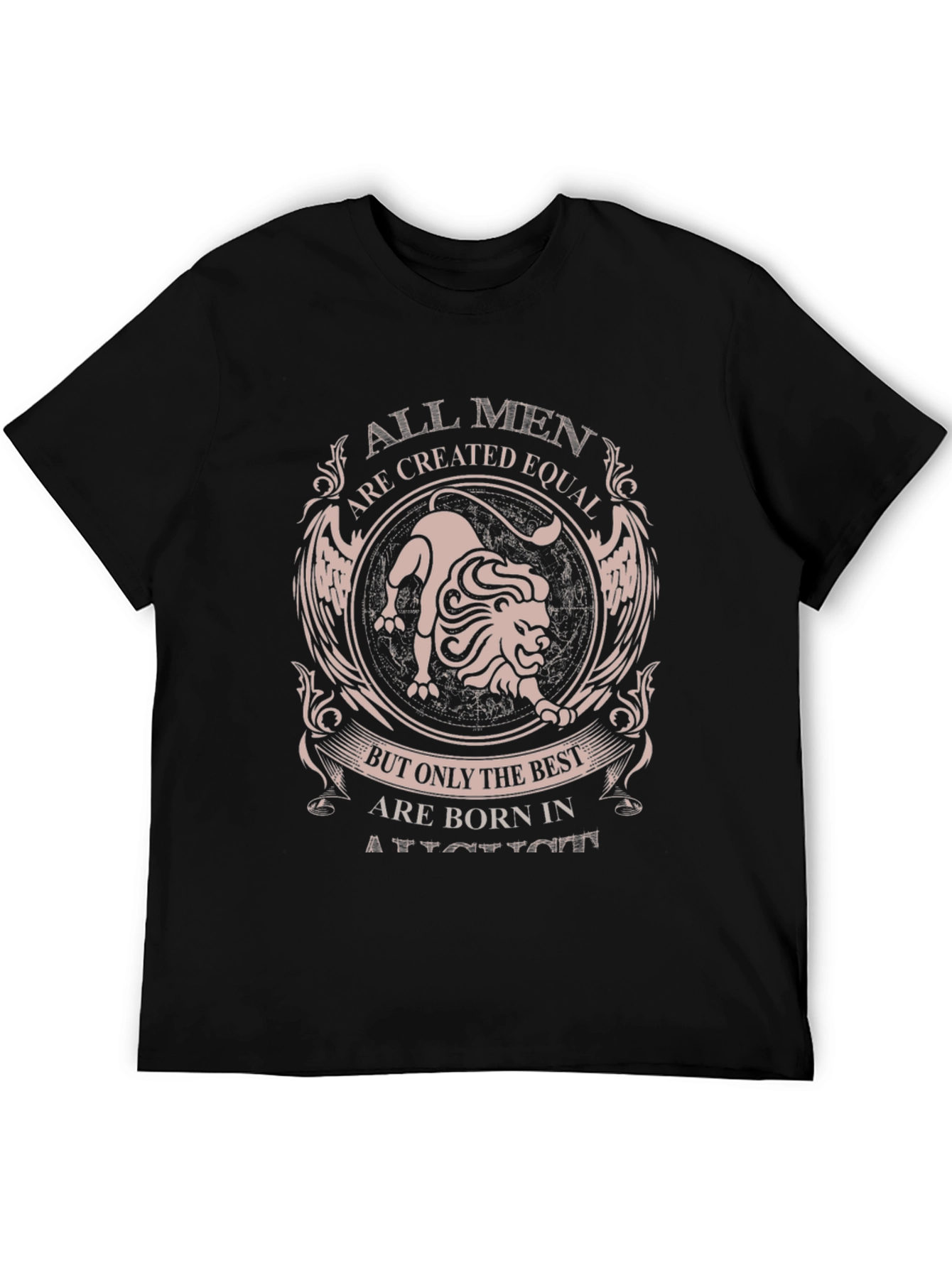 Black All Men Are Created Equal Lion T-Shirt view 5