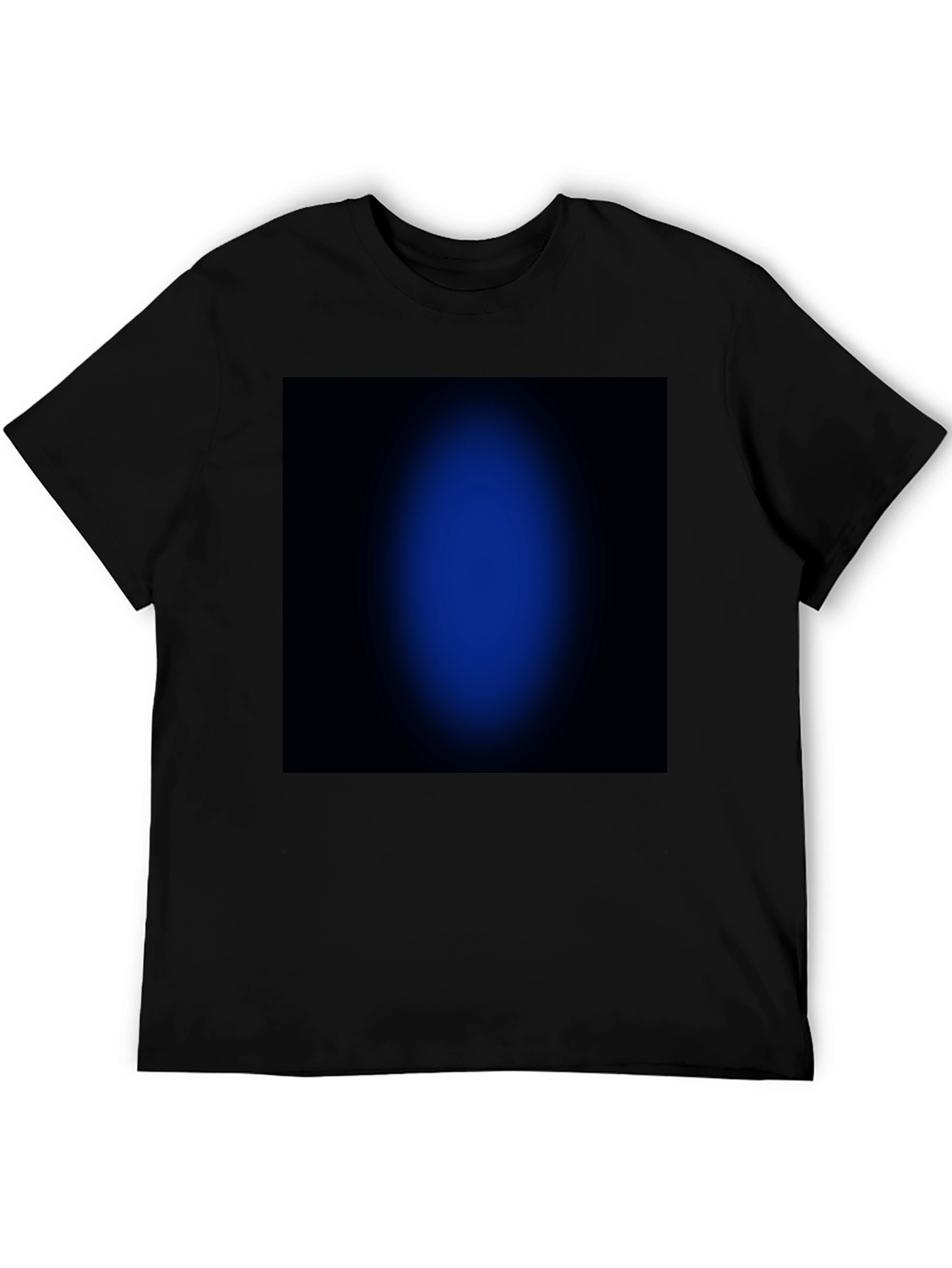Black Black T-Shirt with Abstract Blue Design view 5
